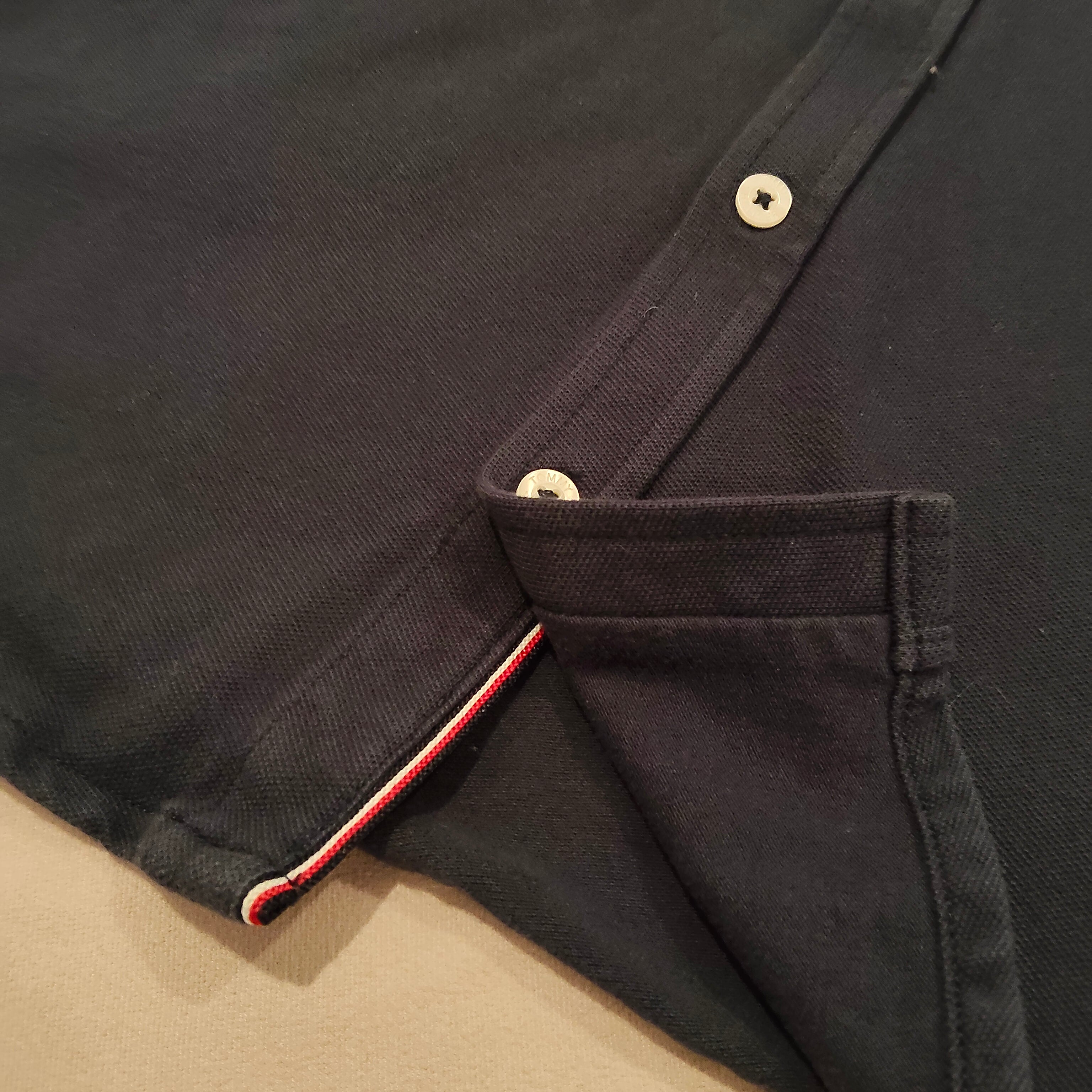 TOMMY HILFIGER polo top size S Mens long sleeve navy