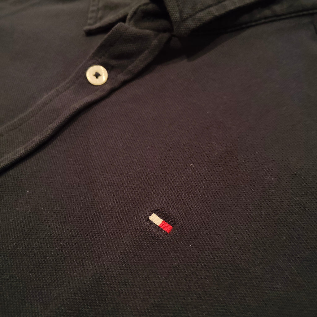 TOMMY HILFIGER polo top size S Mens long sleeve navy