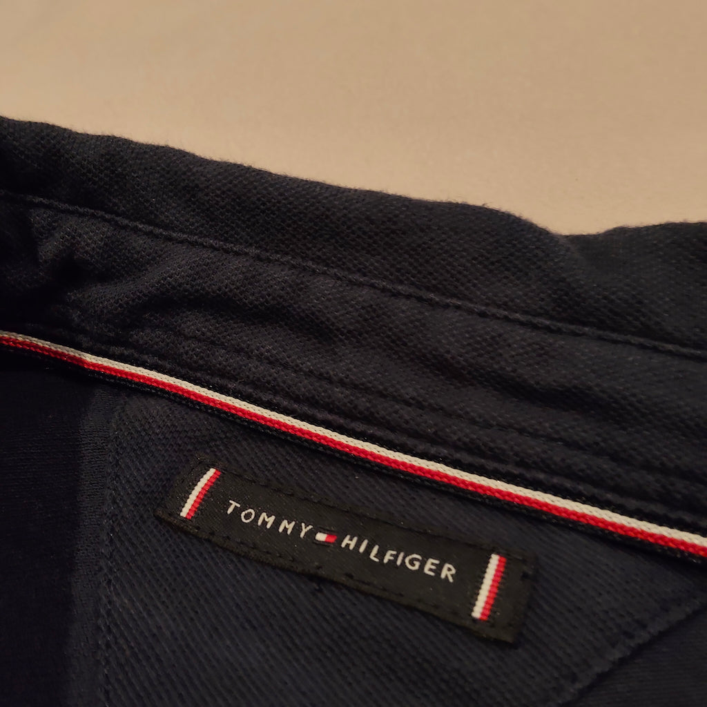 TOMMY HILFIGER polo top size S Mens long sleeve navy