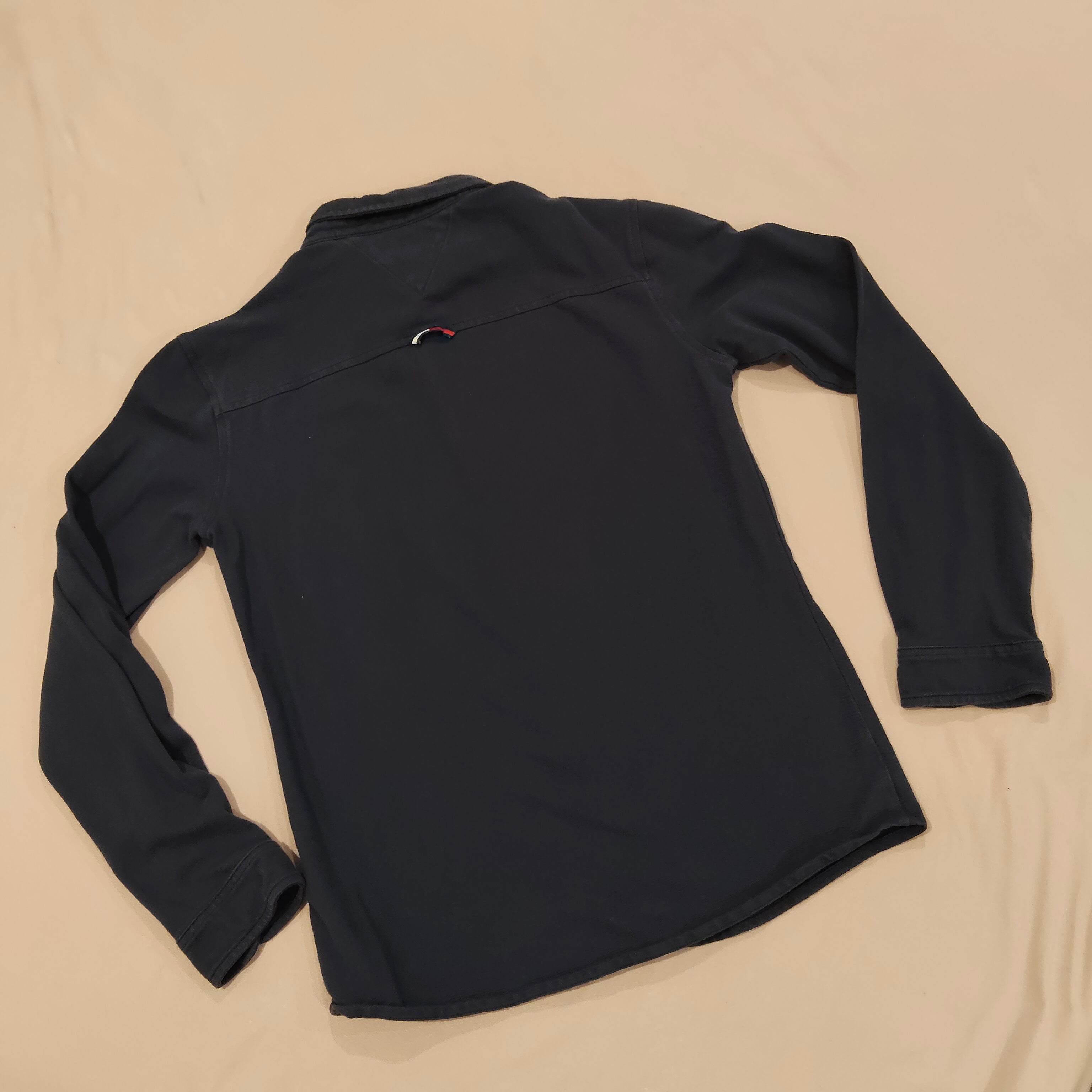 TOMMY HILFIGER polo top size S Mens long sleeve navy