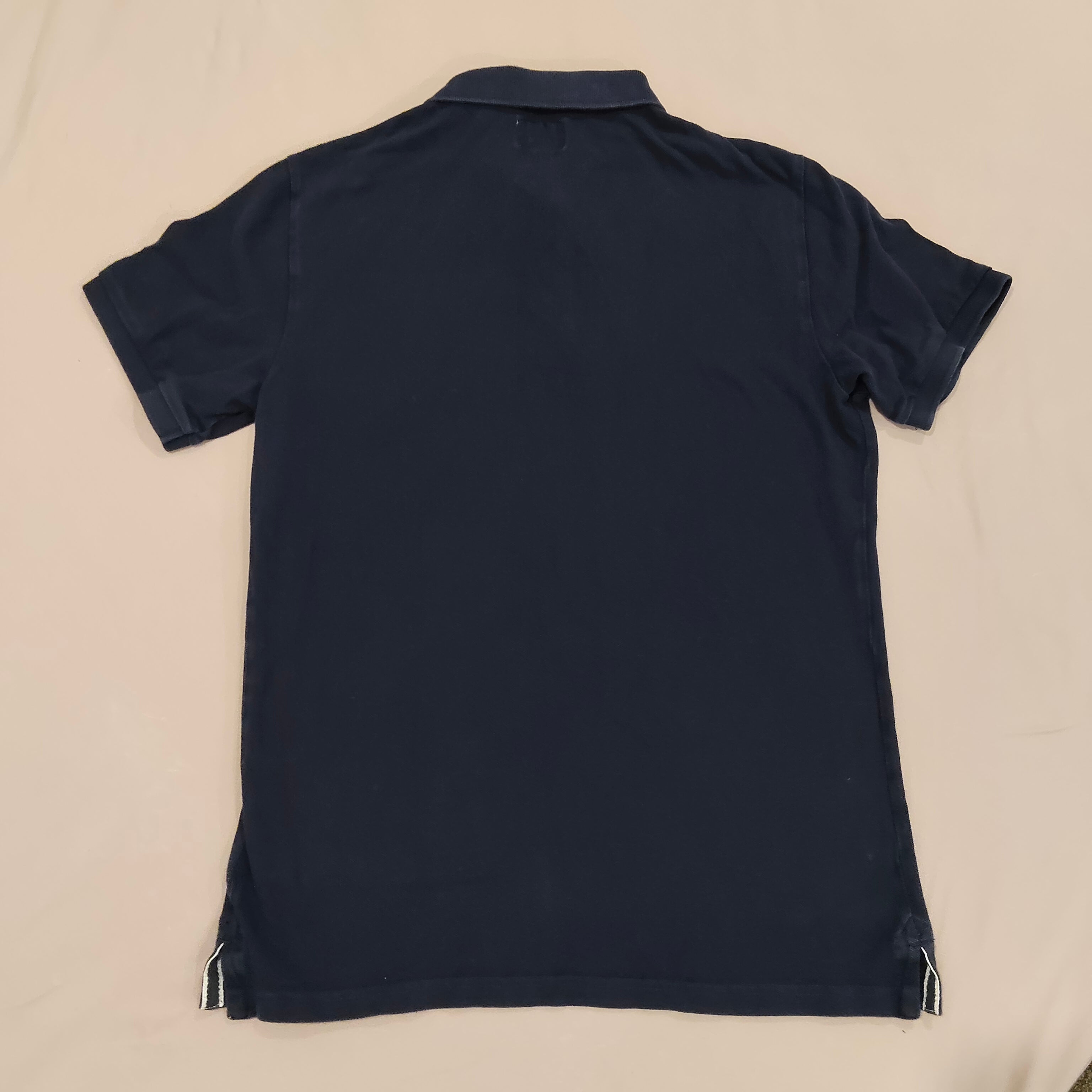 SUPERDRY Polo Shirt size L Mens Organic Cotton Navy