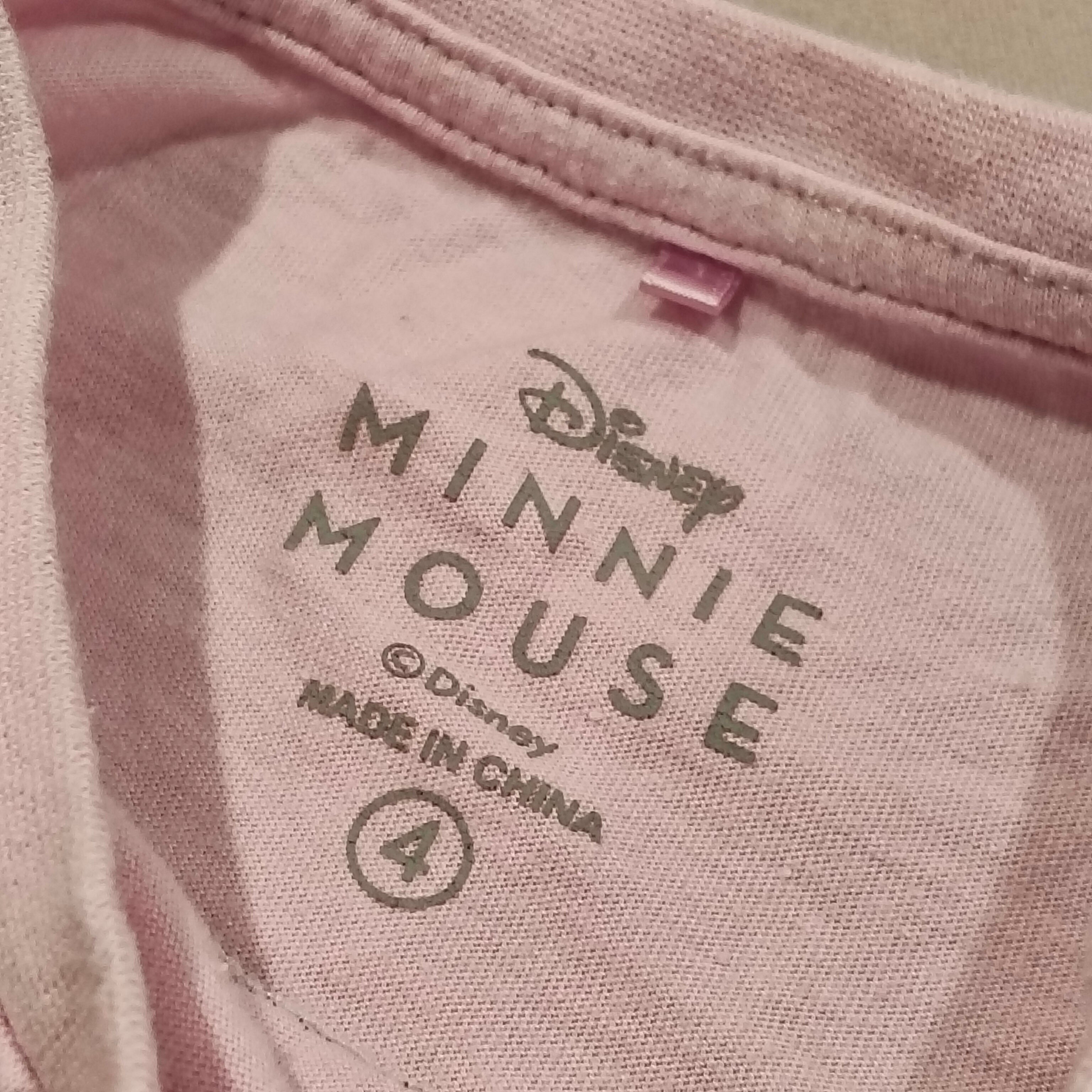 MINNIE MOUSE top size 4 girls pink long sleeve