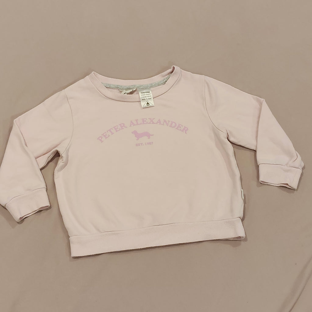 PETER ALEXANDER top size 2 girls long sleeve light pink