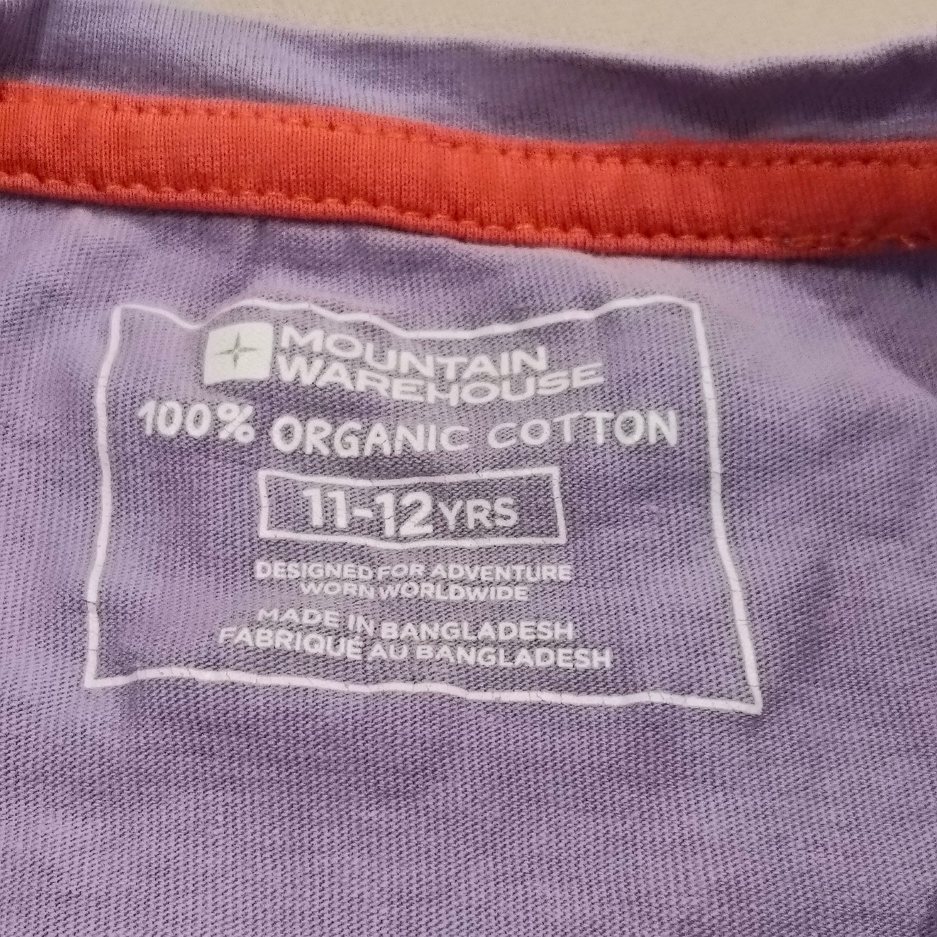 MOUNTAIN WAREHOUSE top size 11-12 girls purple short sleeve