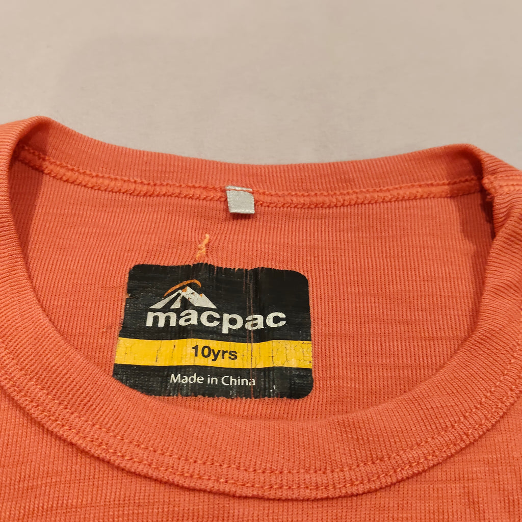 MACPAC Merino tank top size 10 unisex kids orange