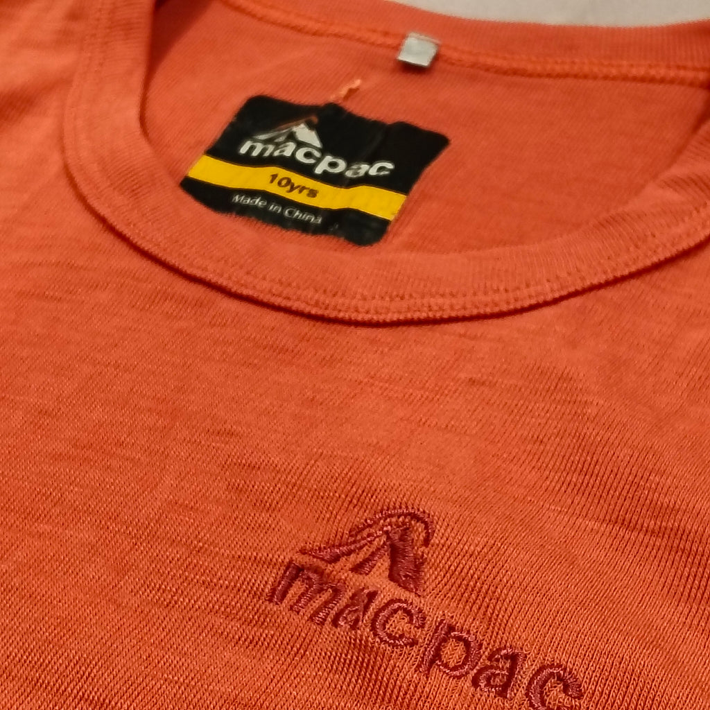 MACPAC Merino tank top size 10 unisex kids orange