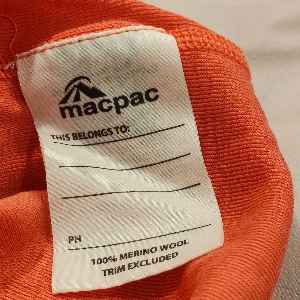MACPAC Merino tank top size 10 unisex kids orange