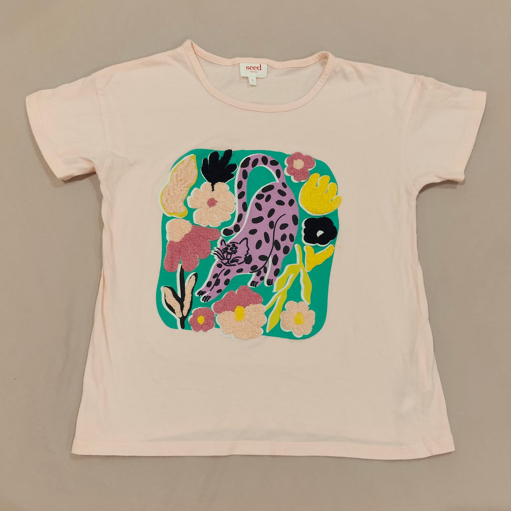 SEED top size 9 girls short sleeve light pink