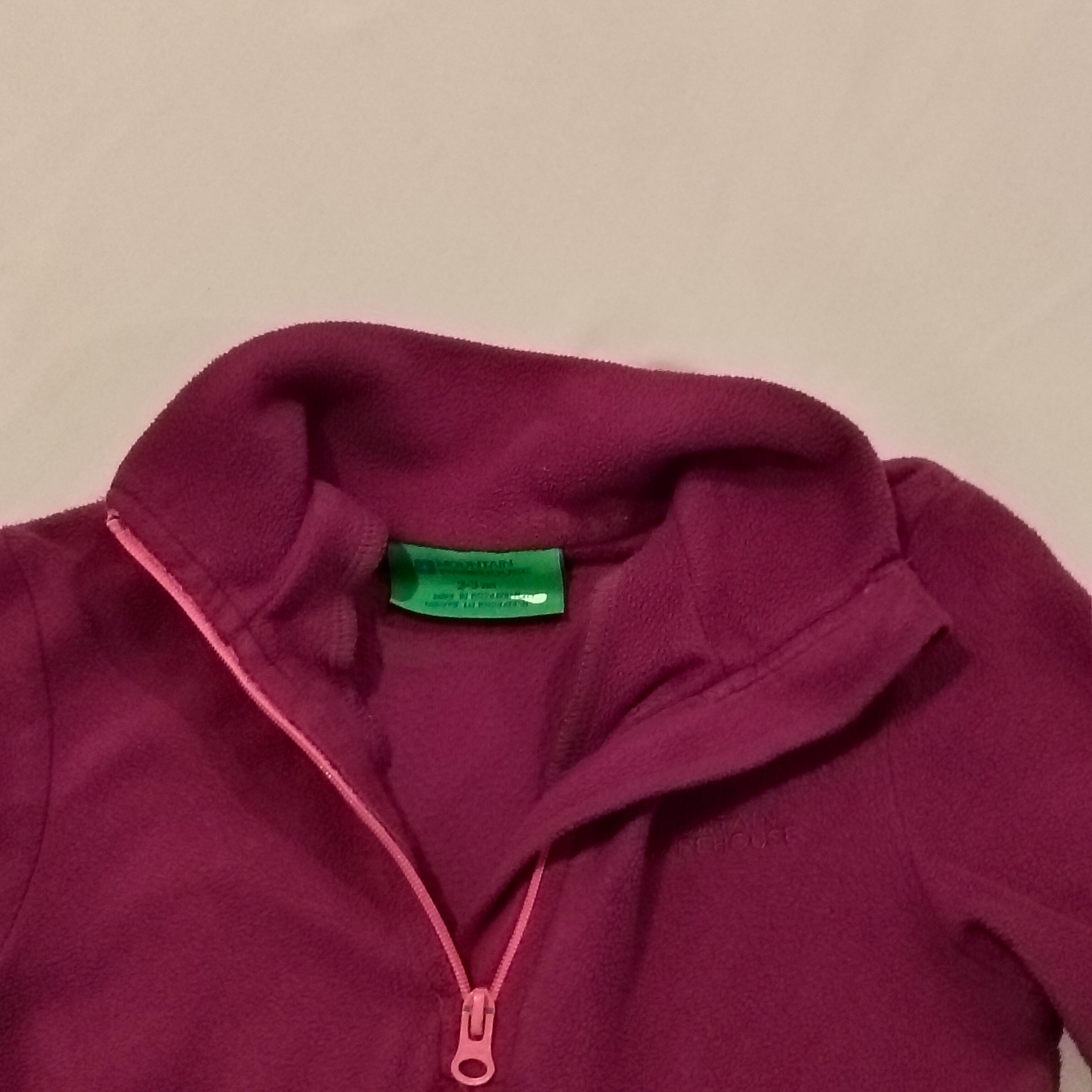MOUNTAIN WAREHOUSE fleece jumper size  2-3y girls purple