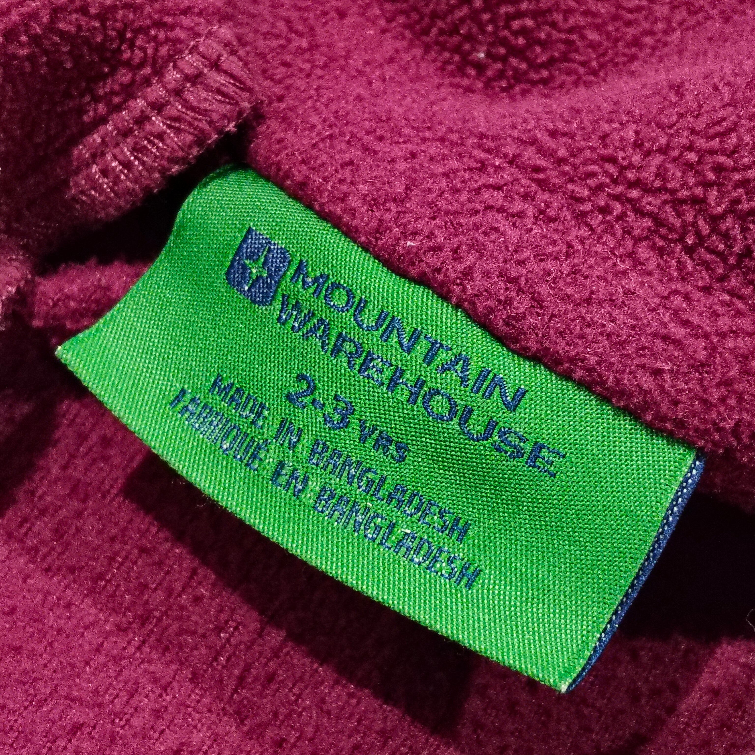 MOUNTAIN WAREHOUSE fleece jumper size  2-3y girls purple