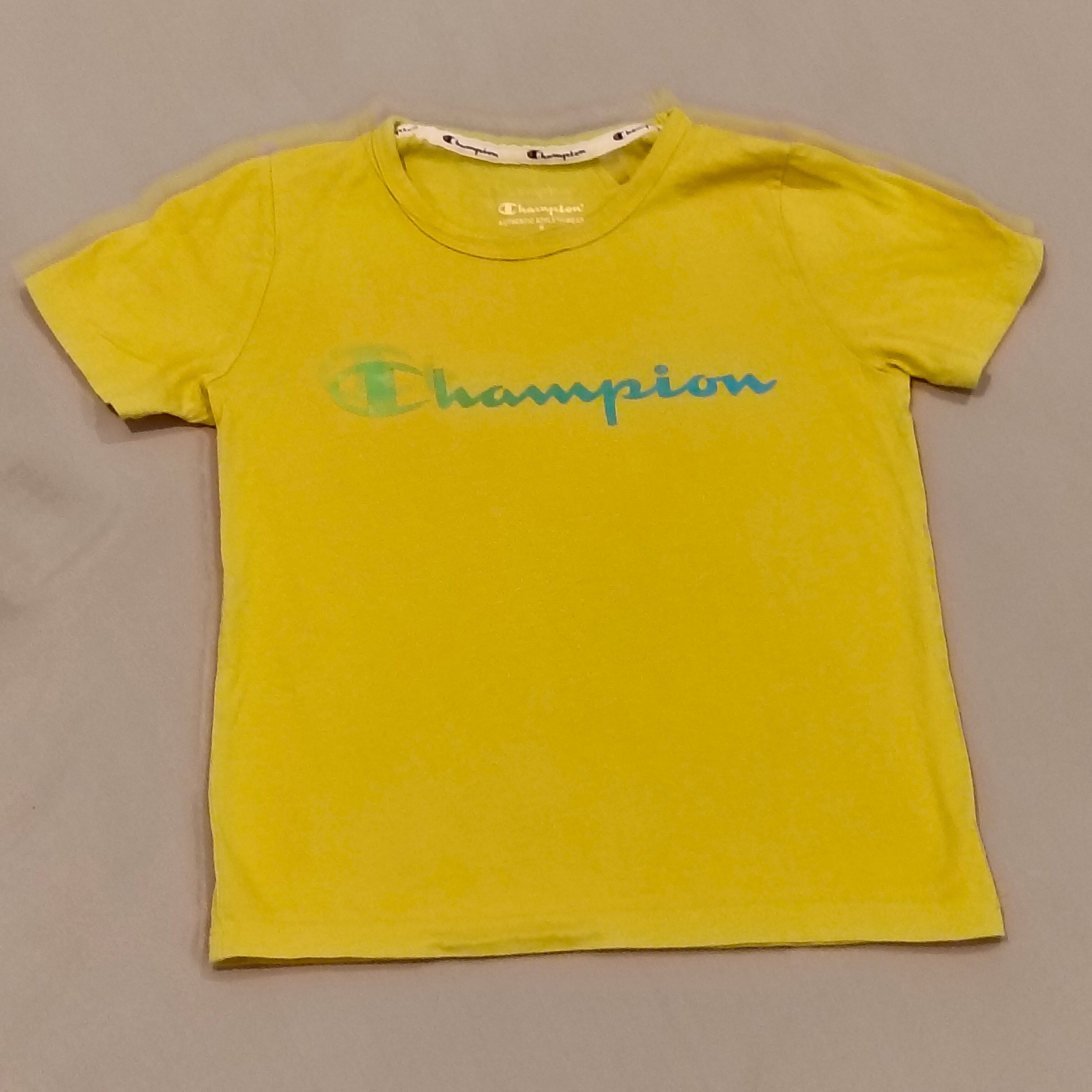 CHAMPION tee size 8 girls yellow short sleeve