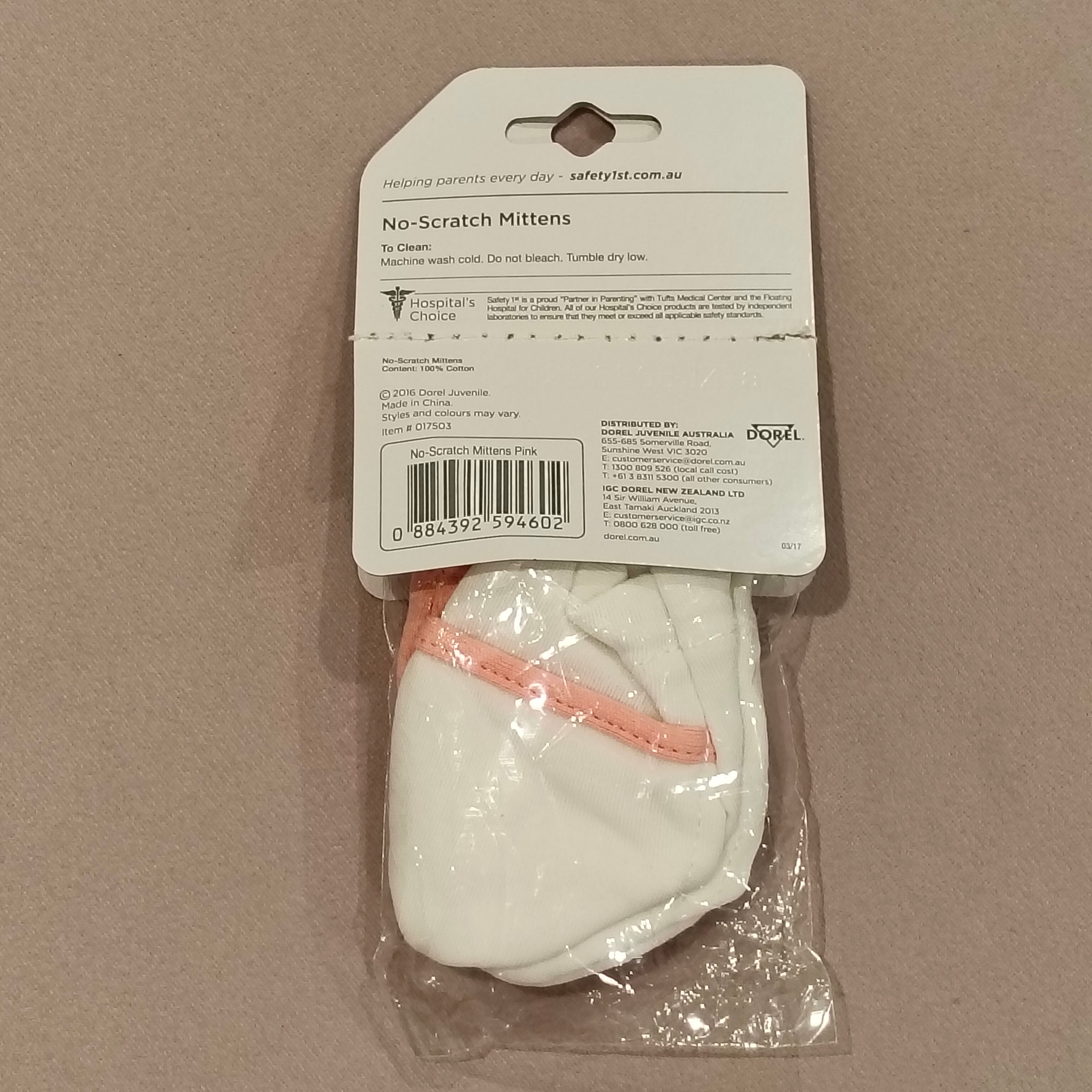 NEW Safety 1st - No Scratch Mittens 2pk BNWT