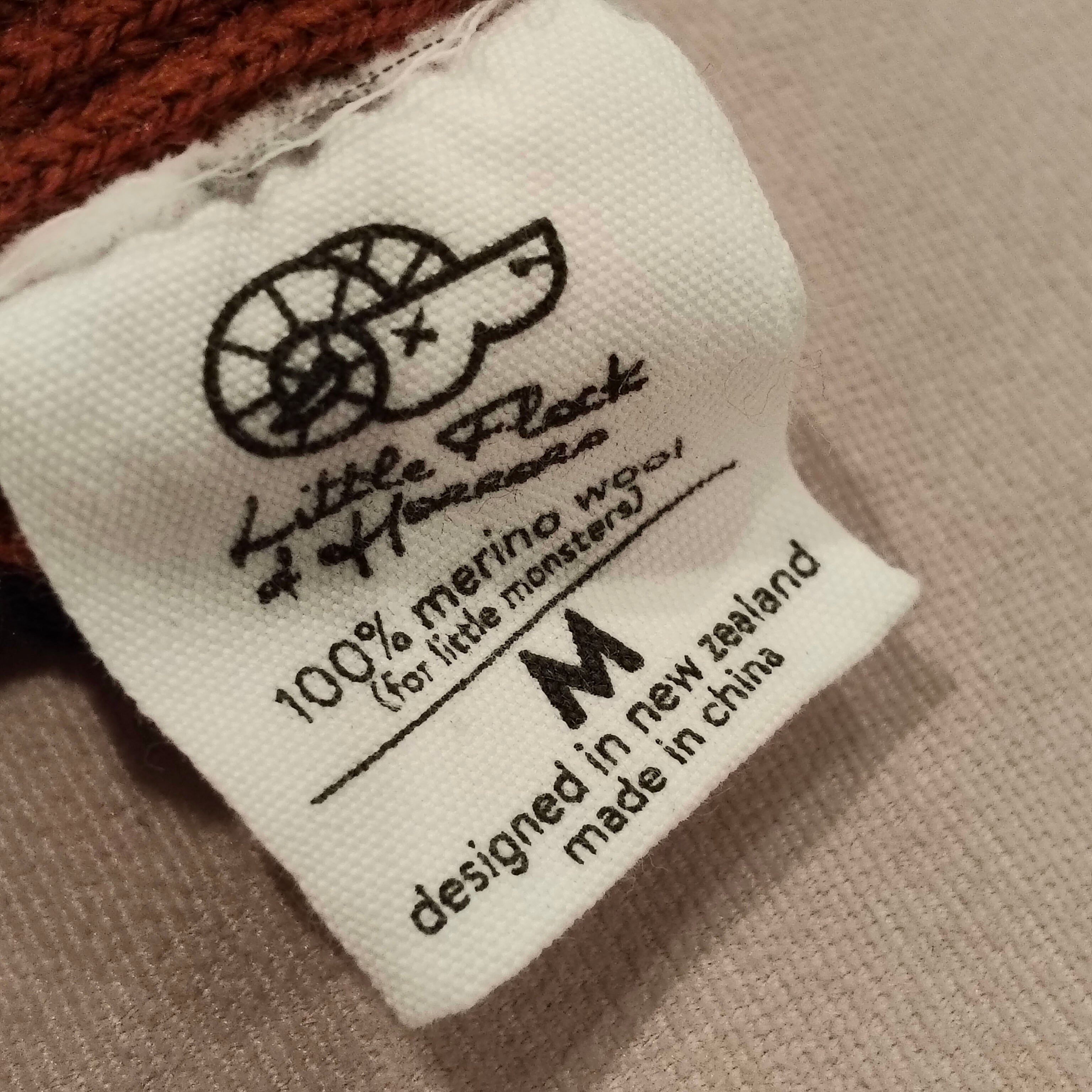 Little Flocks or Horrors Merino gloves fingerless size M unisex kids (4y+)