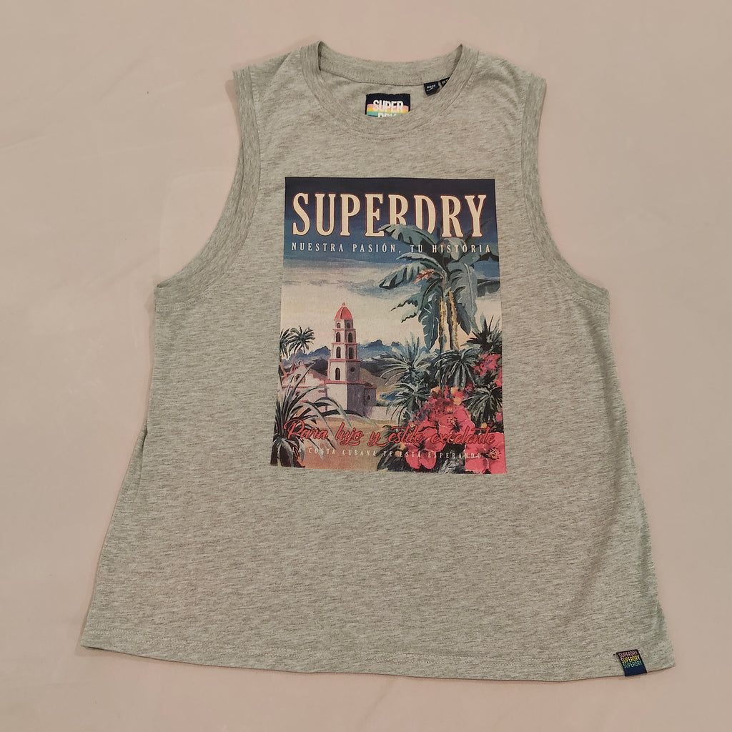 SUPERDRY tank top size 12 Women grey