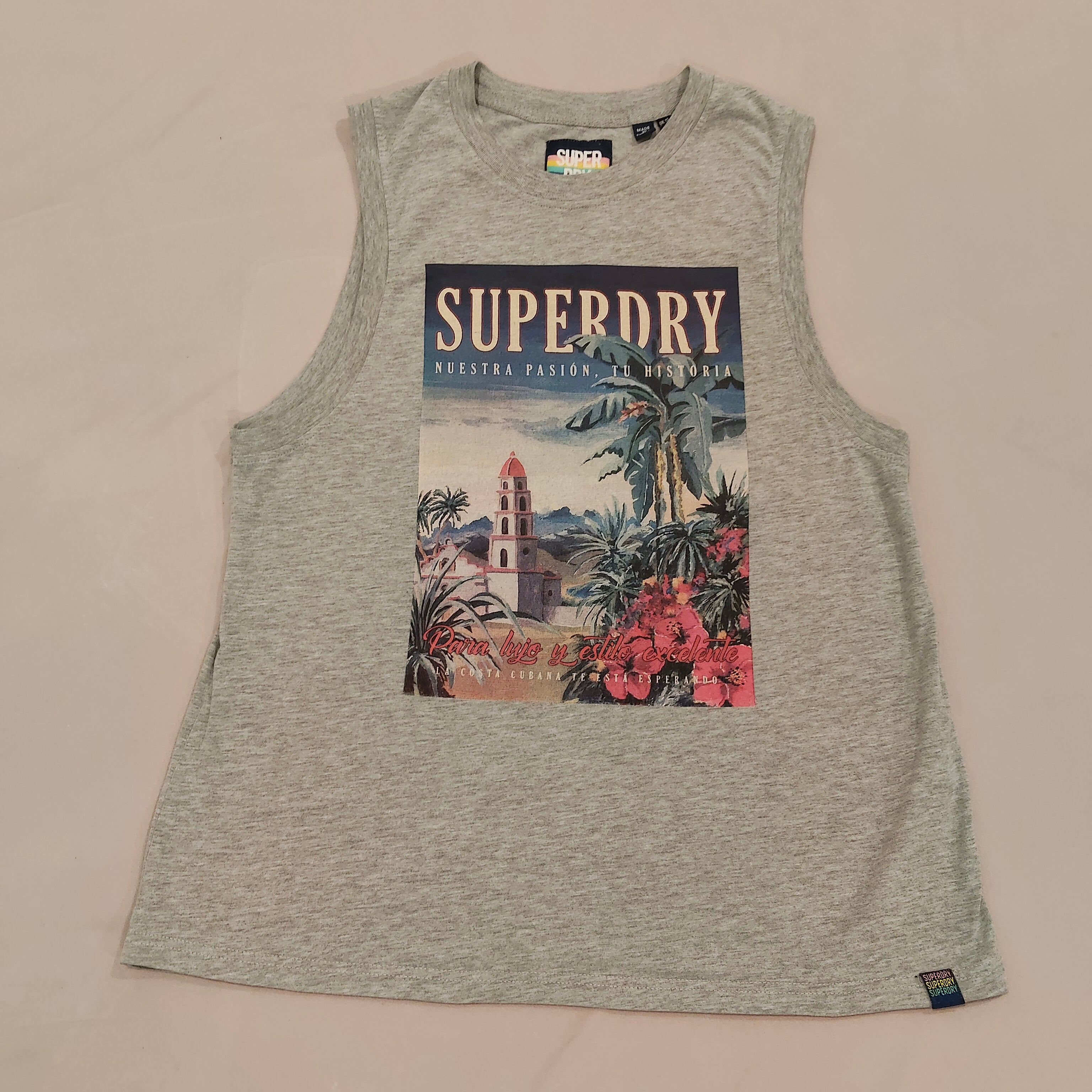 SUPERDRY tank top size 12 Women grey