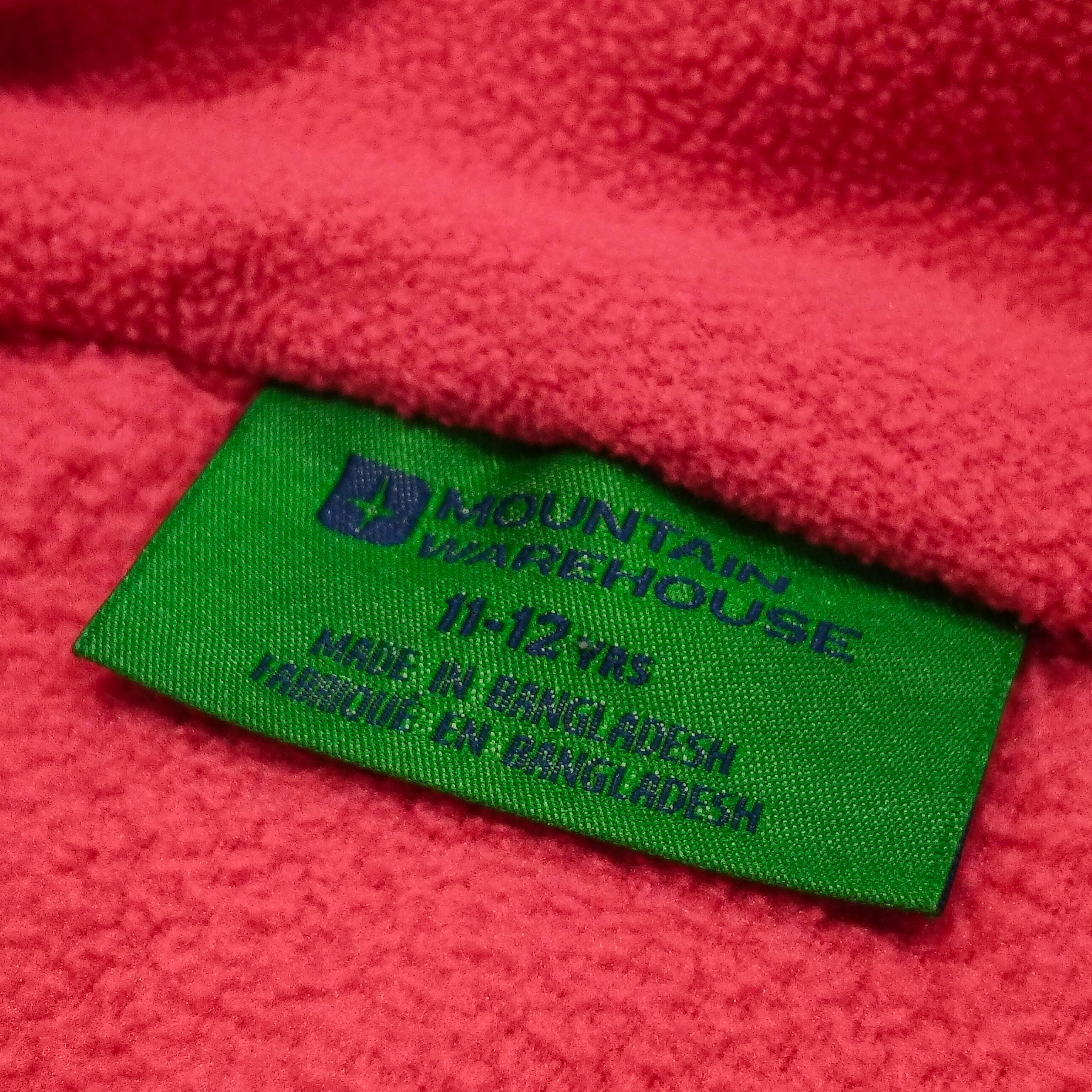 MOUNTAIN WAREHOUSE fleece jumper size 11-12y girls pink