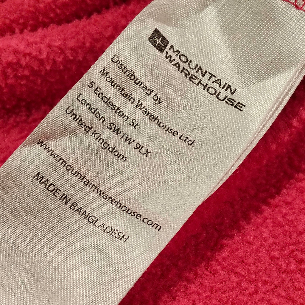 MOUNTAIN WAREHOUSE fleece jumper size 11-12y girls pink