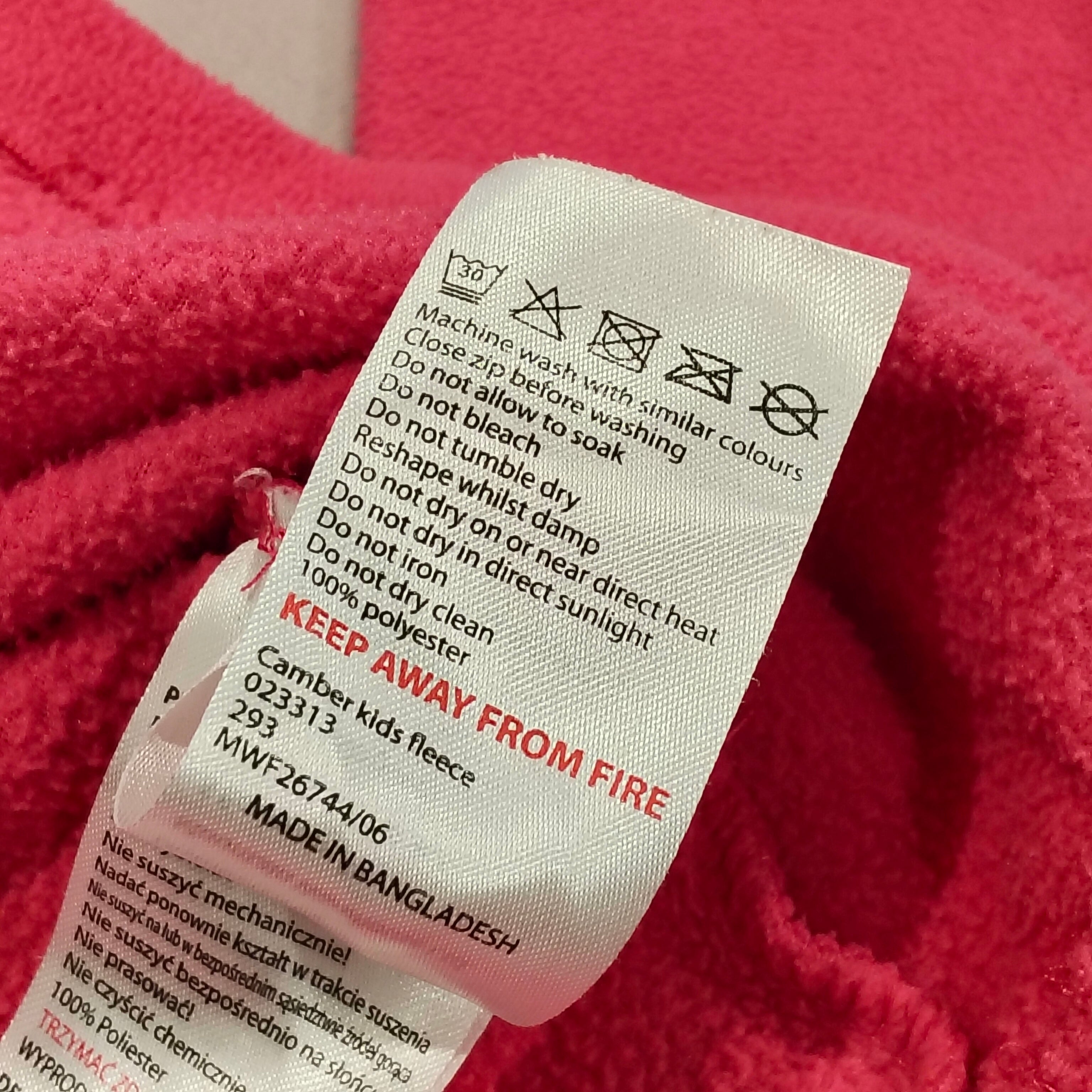 MOUNTAIN WAREHOUSE fleece jumper size 11-12y girls pink