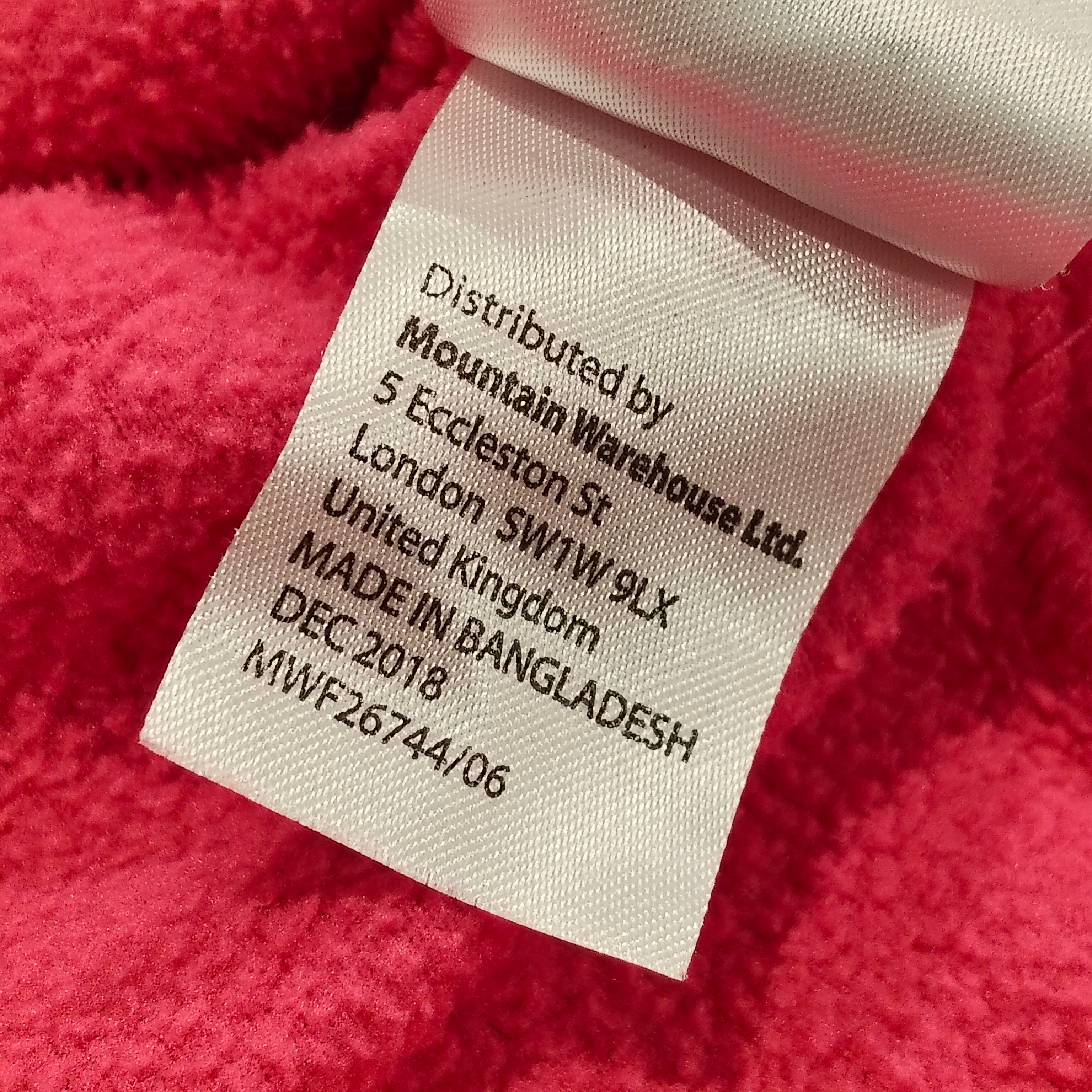 MOUNTAIN WAREHOUSE fleece jumper size 11-12y girls pink