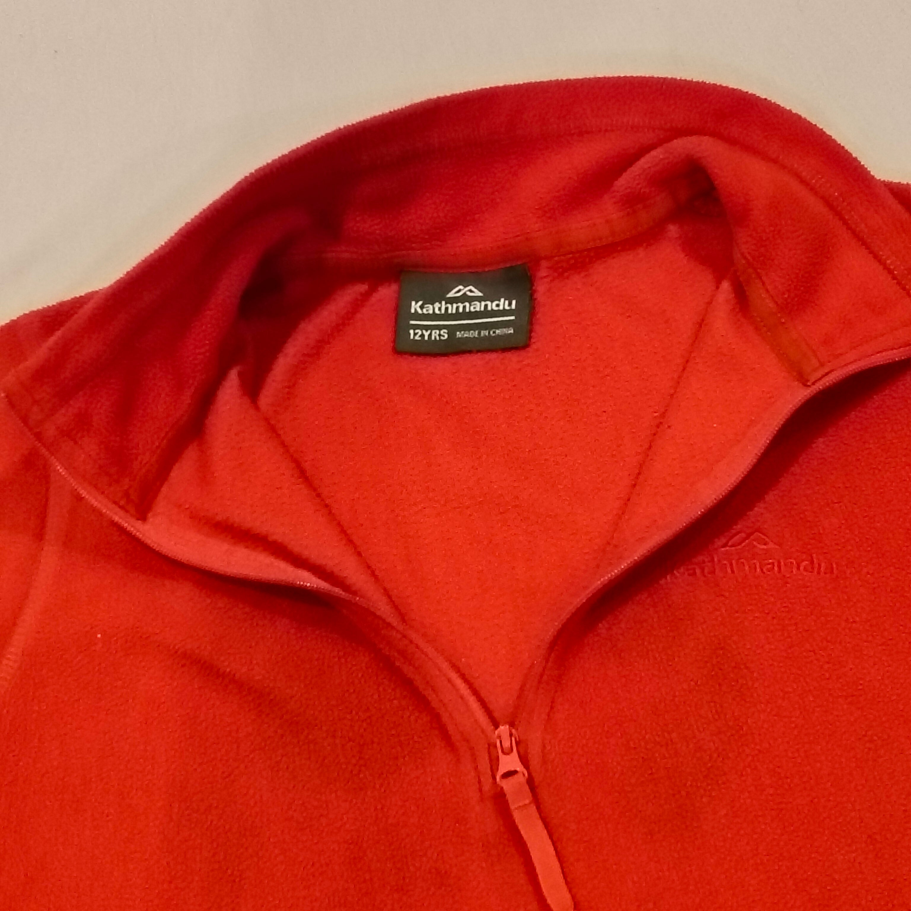 KATHMANDU fleece jumper size 12y unisex kids red