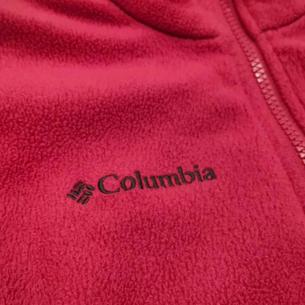 COLUMBIA fleece jumper size 7-8 girls pink zip up