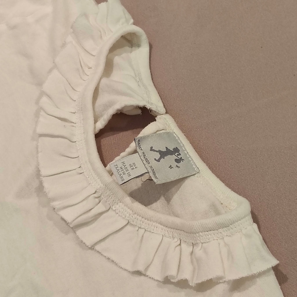 KAREN WALKER top size 8 Womens white short sleeve