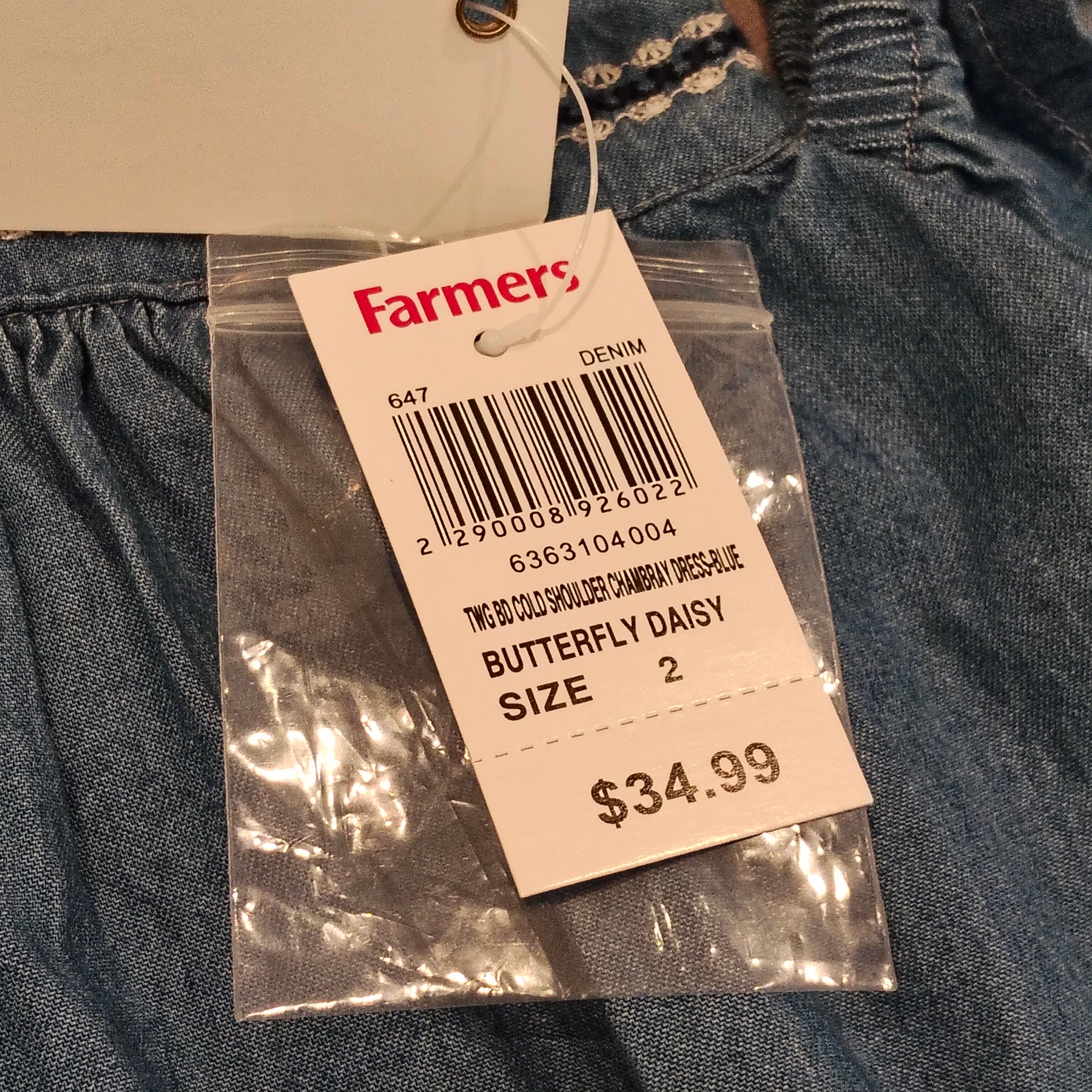 NEW FARMERS Butterfly Daisy dress size 2 girls