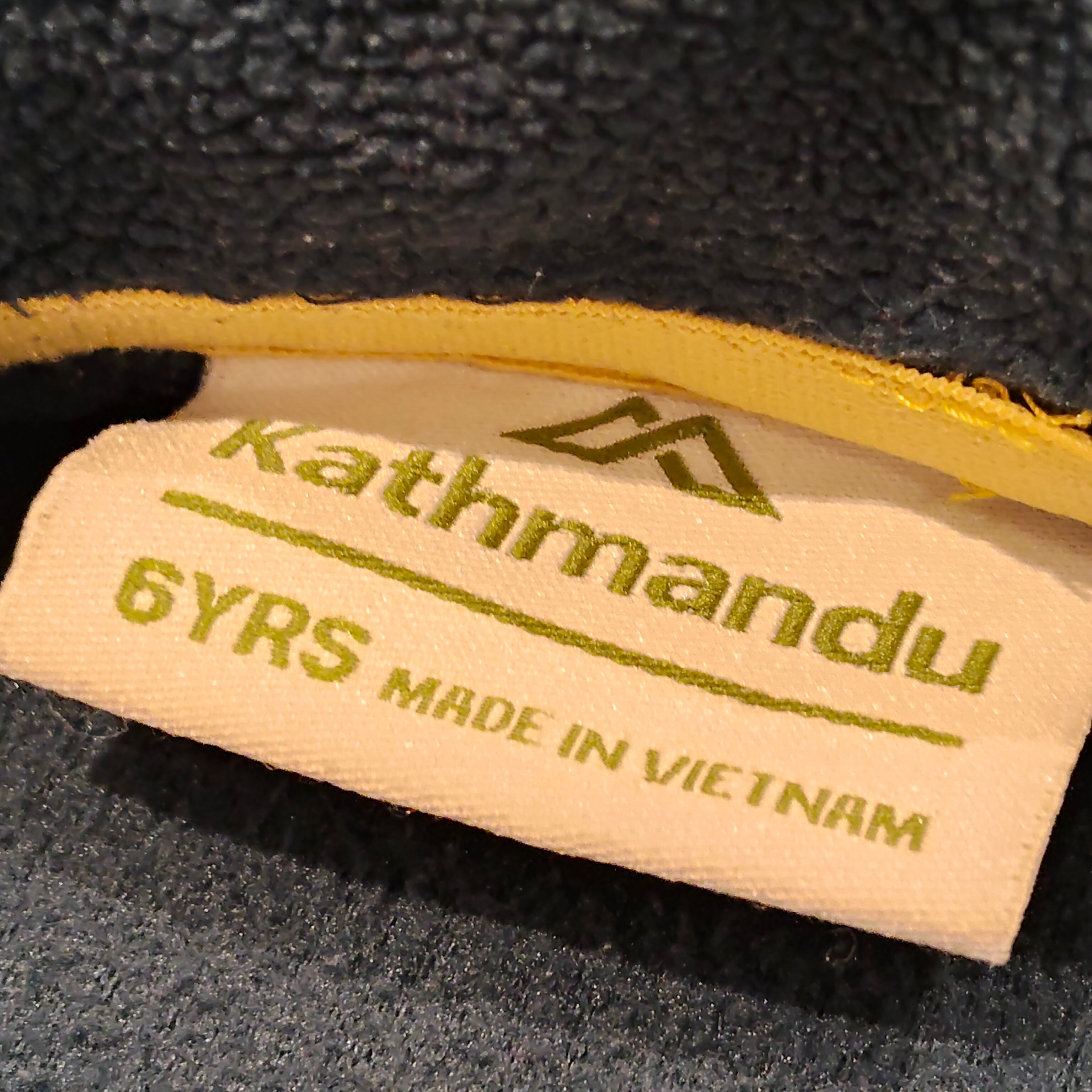 KATHMANDU zip up jumper size 6yrs unisex kids navy/yellow