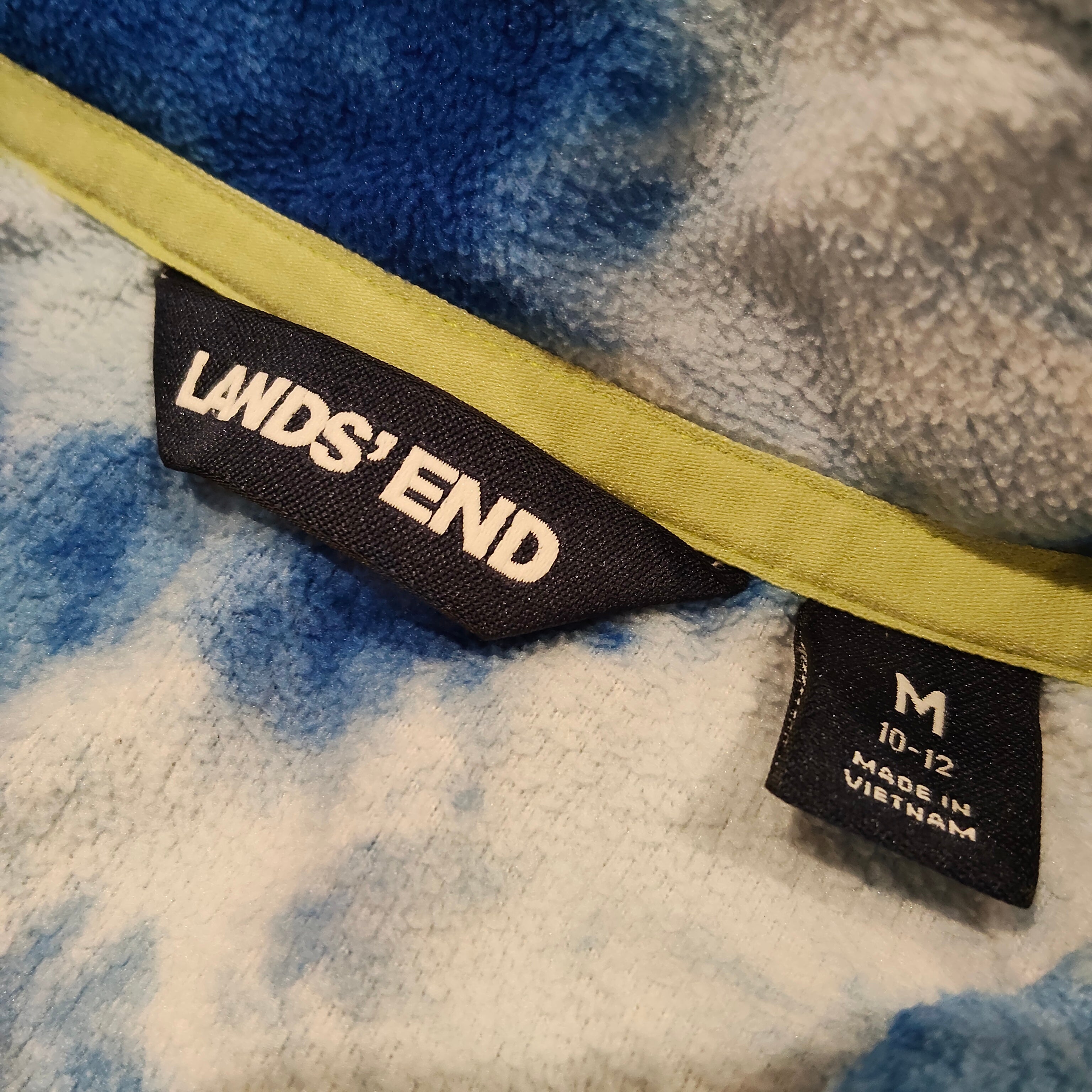 LANDS' END fleece jumper size 10-12y boys