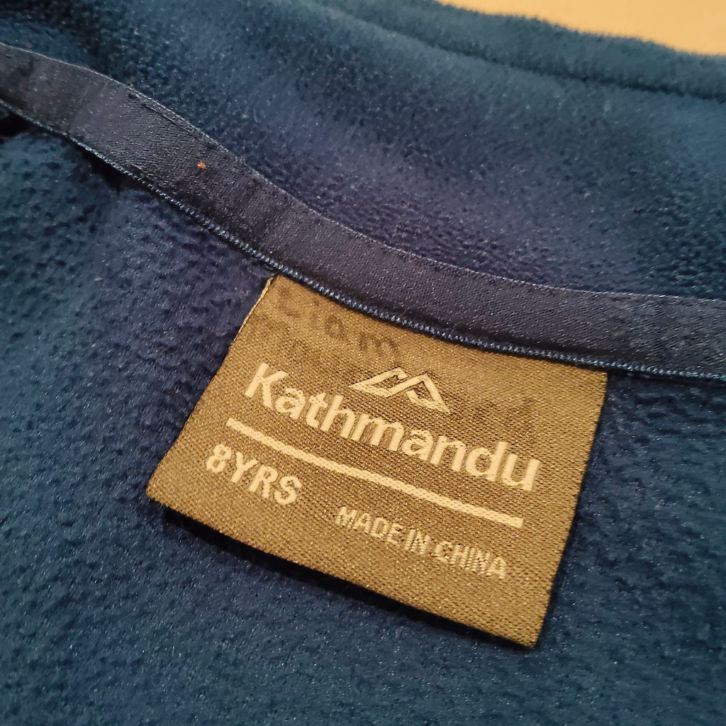 KATHMANDU fleece zip up jumper size 8yrs boys blue