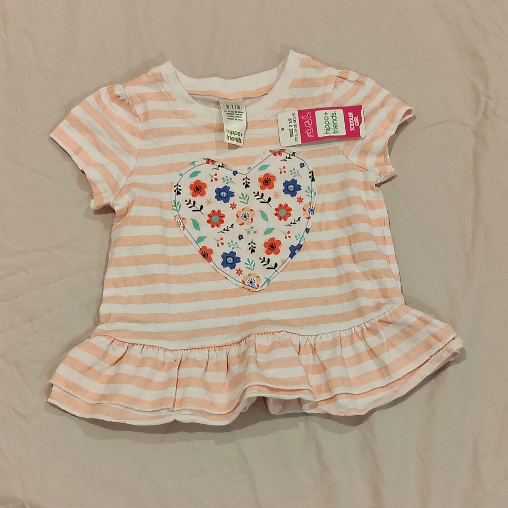 New HIPPO + FRIENDS top size 2 girls short sleeve BNWT