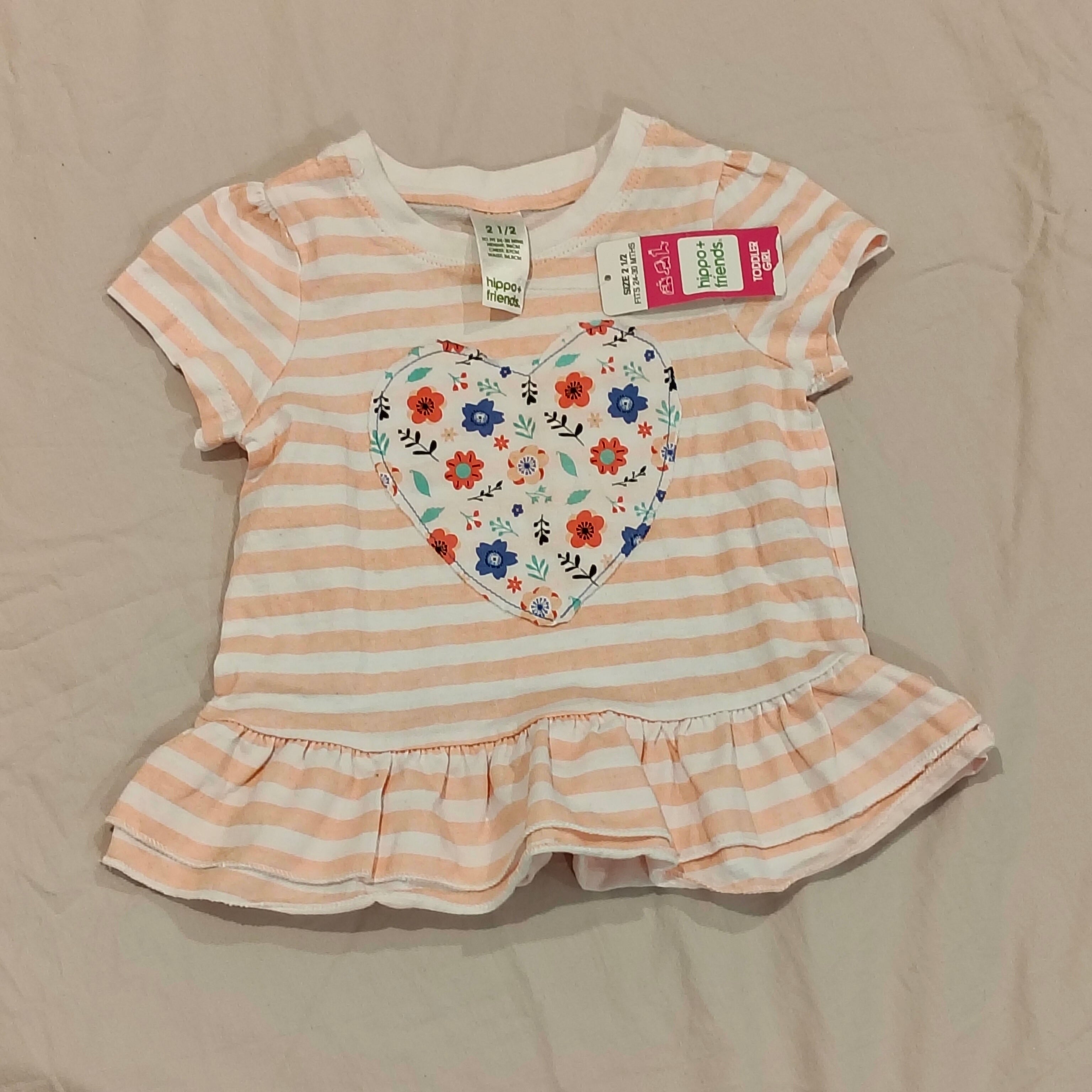 New HIPPO + FRIENDS top size 2 girls short sleeve BNWT