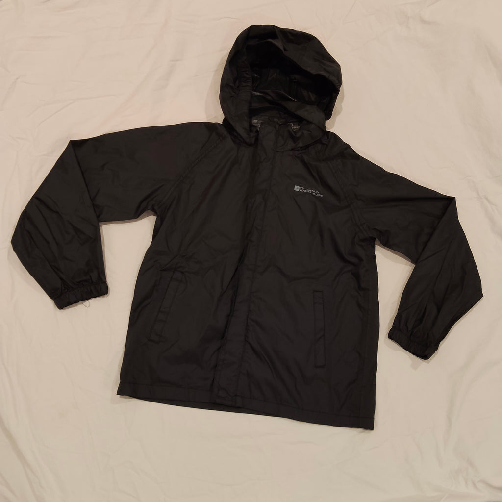 MOUTAIN WAREHOUSE rain jacket size 9-10y unisex kids black