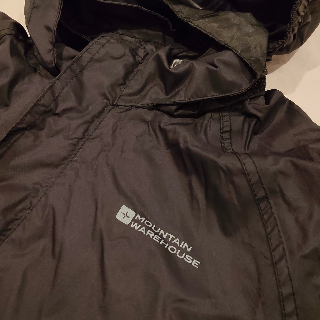 MOUTAIN WAREHOUSE rain jacket size 9-10y unisex kids black