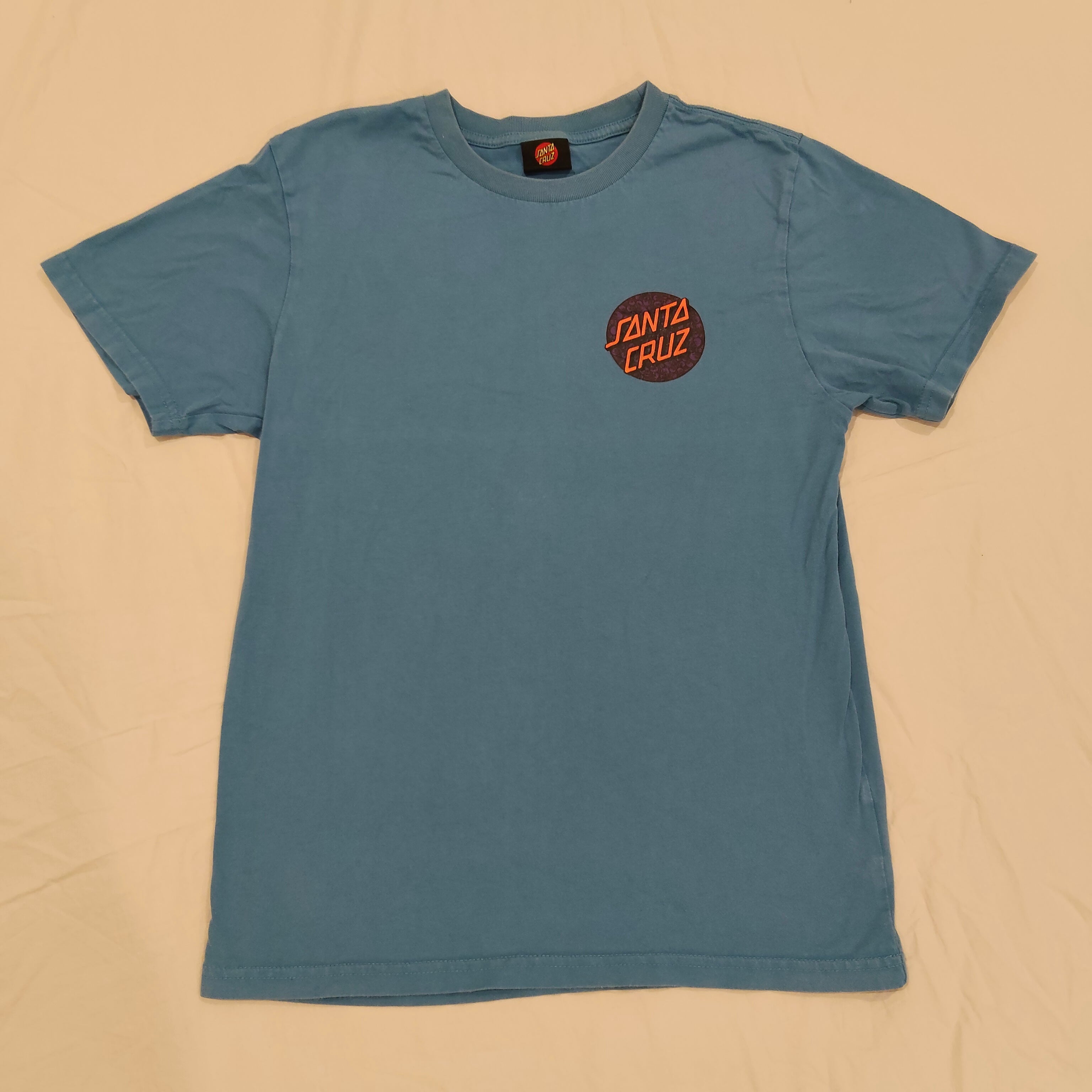 SANTA CRUZ tee size 14 boys short sleeve blue