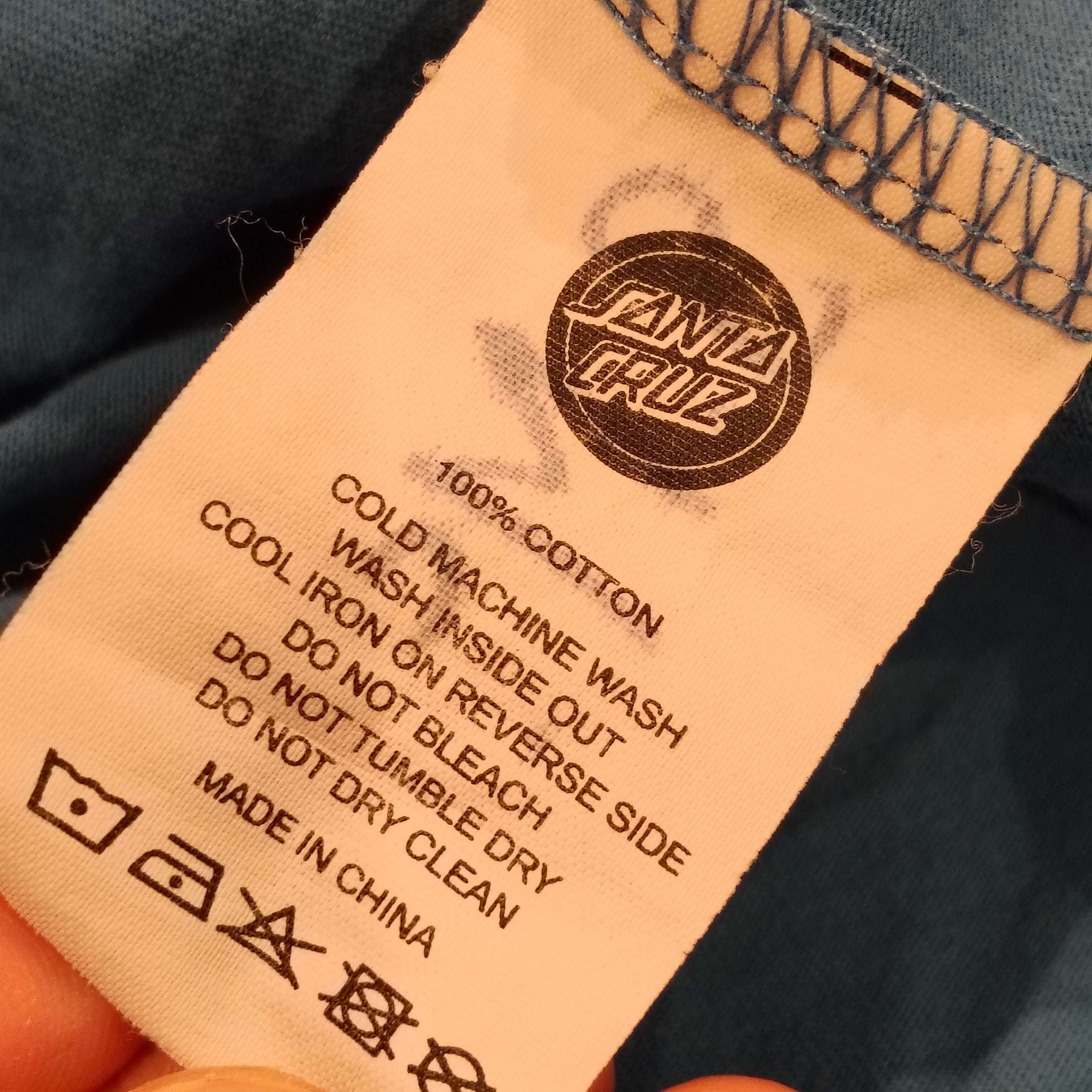 SANTA CRUZ tee size 14 boys short sleeve blue