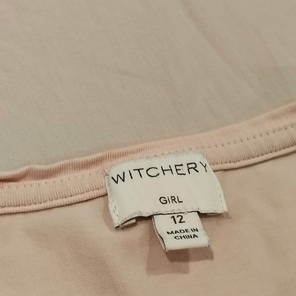 WITCHERY top size 12 Girls Blush Pink