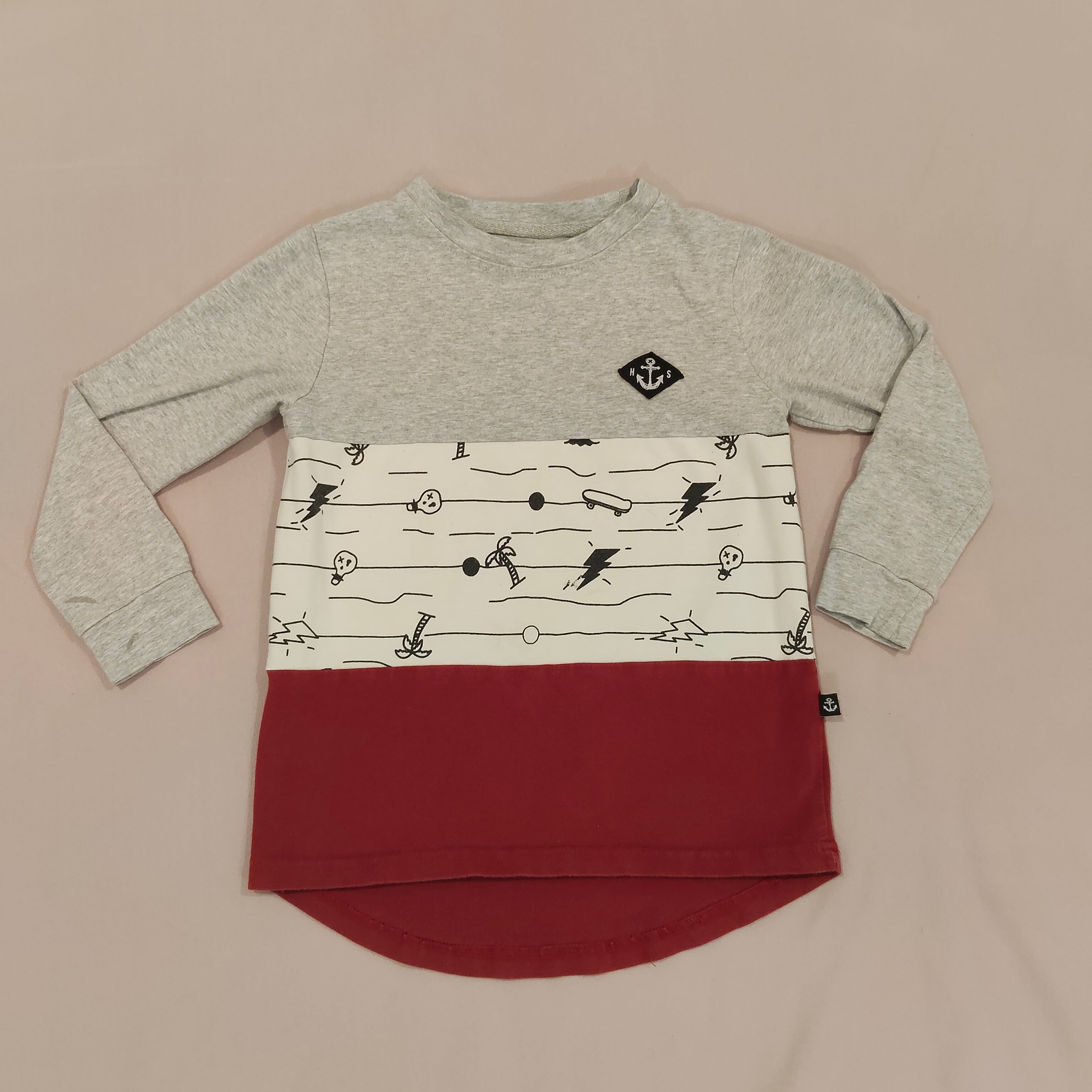 HELLO STRANGER top size 4 boys long sleeve