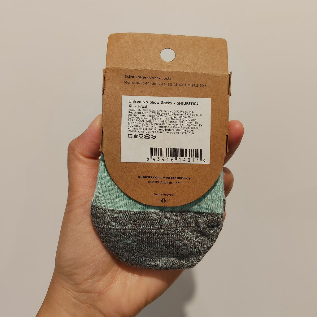 NEW Allbirds No Show Socks Unisex Size XL (29.5-30.5cm)