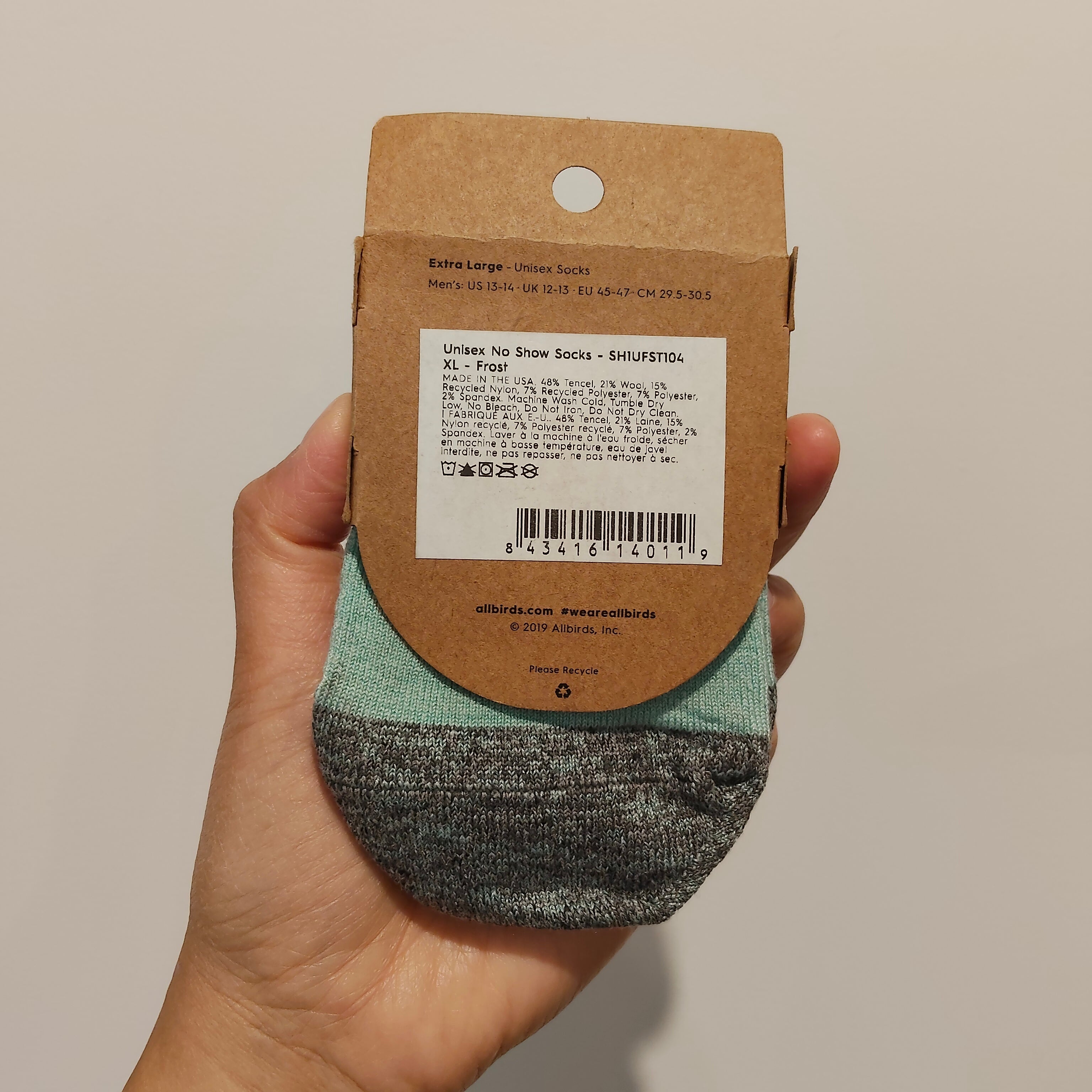 NEW Allbirds No Show Socks Unisex Size XL (29.5-30.5cm)