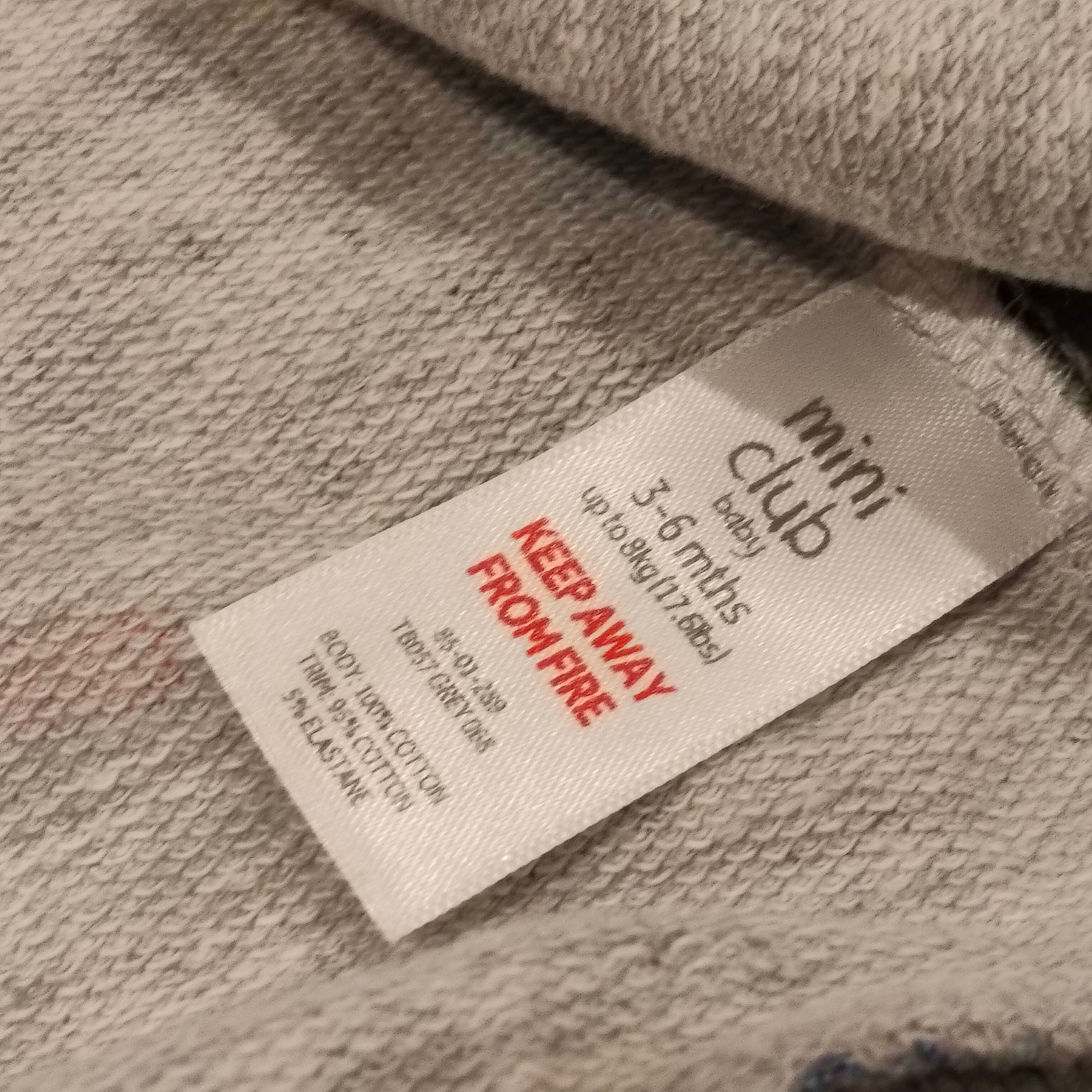 MINICLUB zip hoodie size 3-6m baby boys Dinosaur