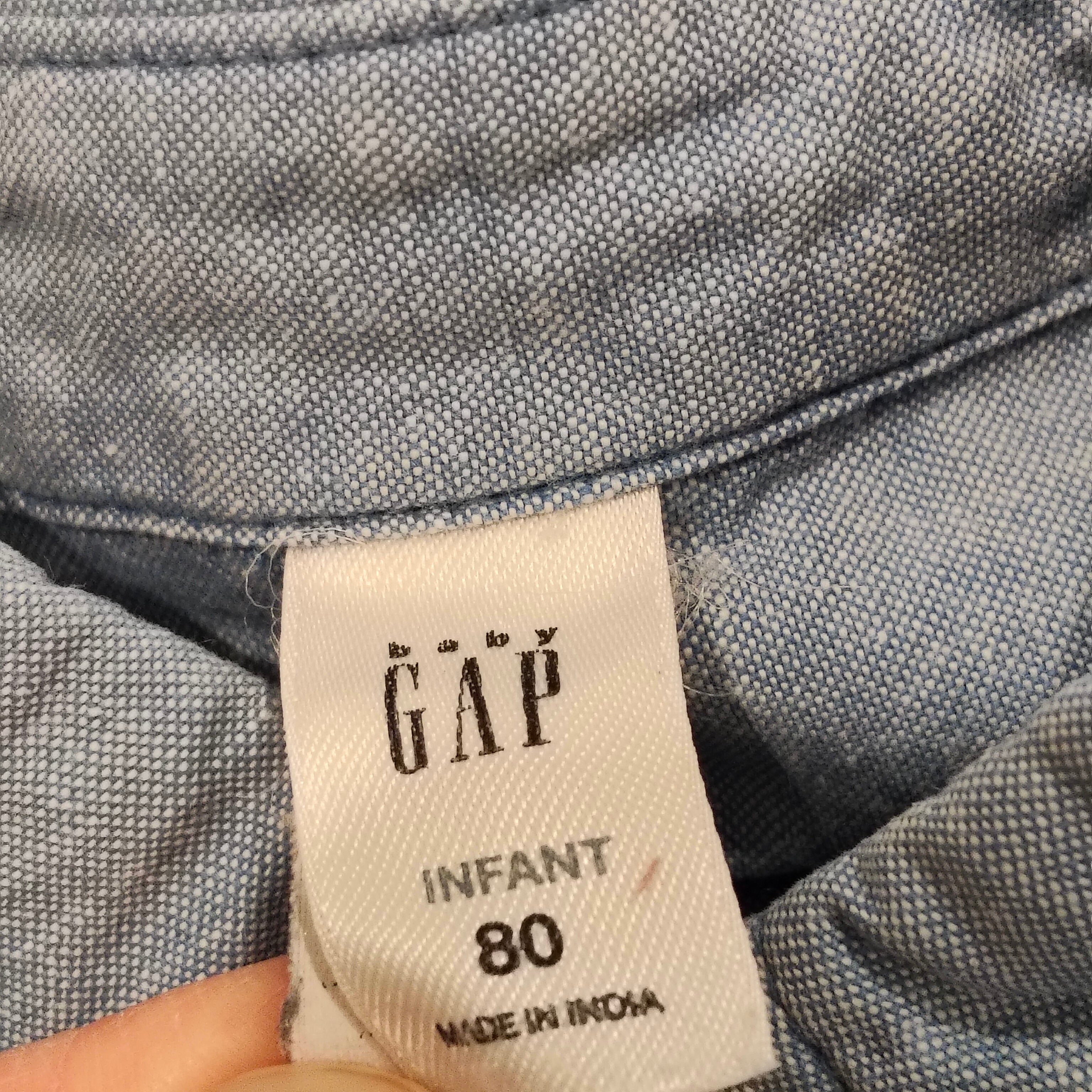 GAP baby bodysuit size 12-18m denim