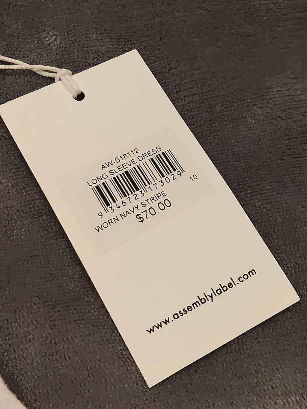 NEW Assembly Label dress size 10 Women stripes long sleeve RRP $70