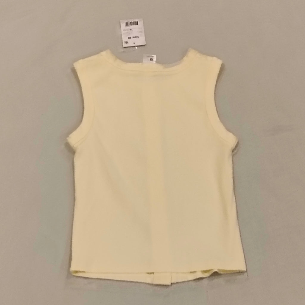 New top size 10yrs girls light yellow sleeveless