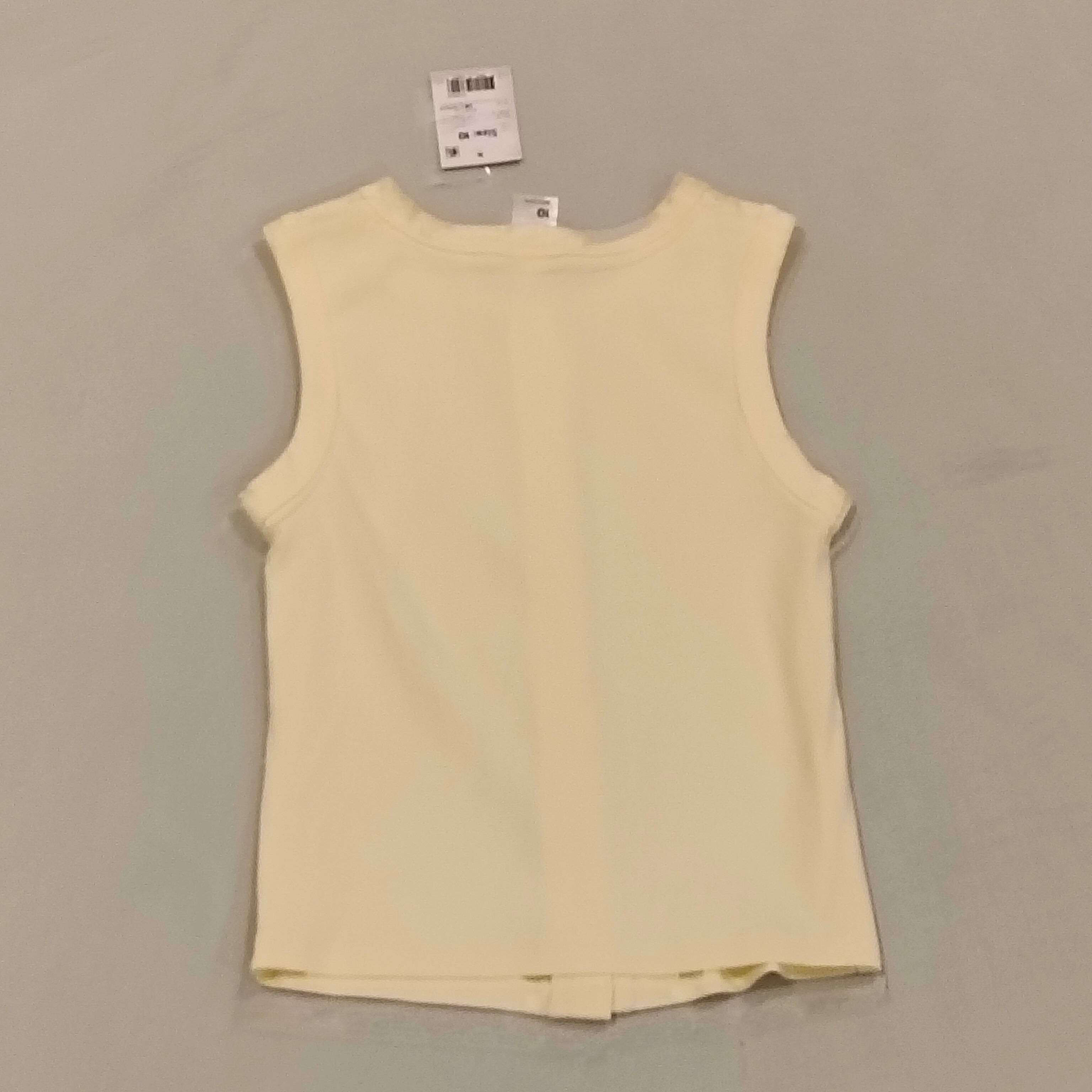 New top size 10yrs girls light yellow sleeveless