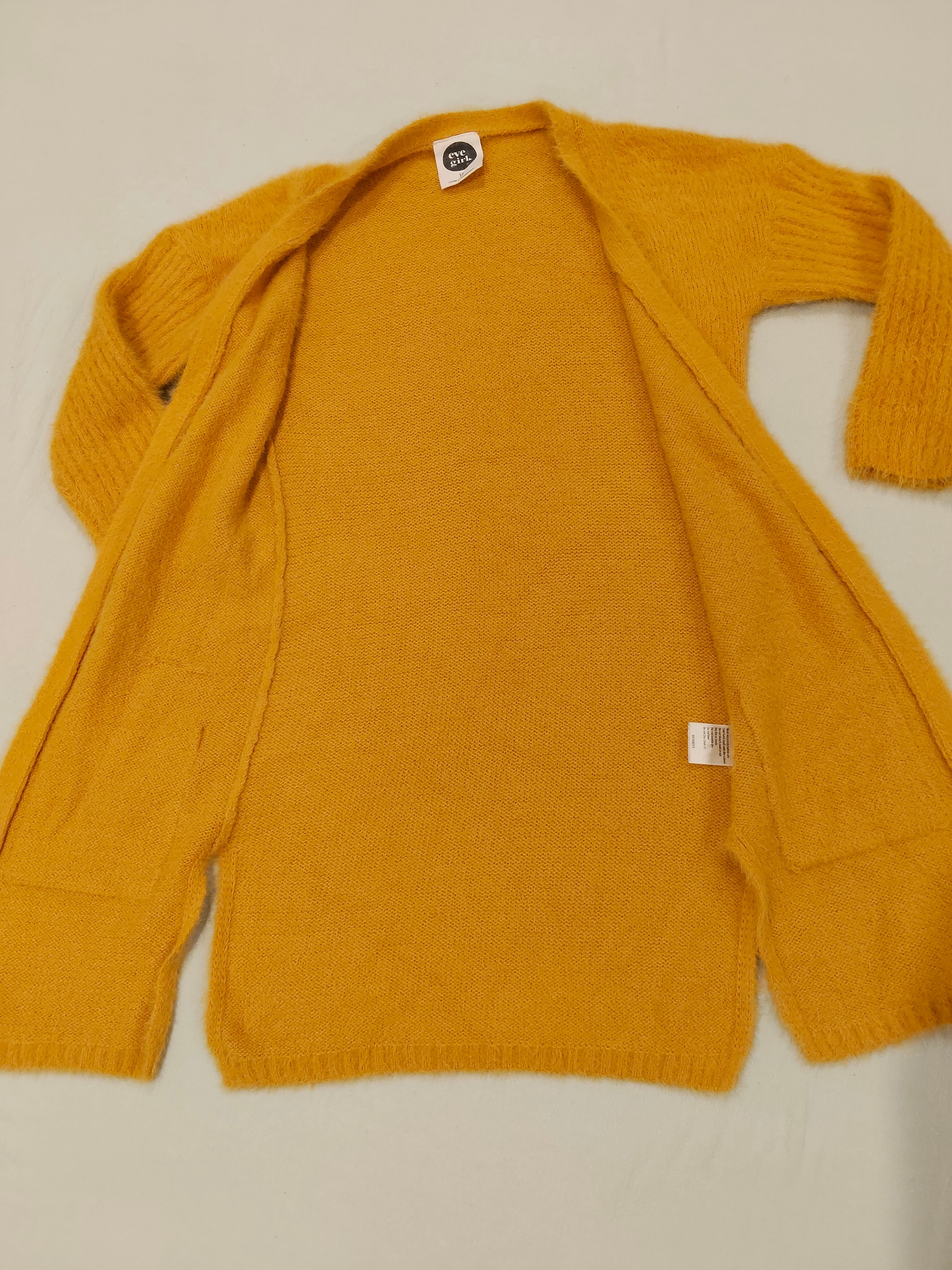 EVE GIRL long cardigan size 12 girls yellow