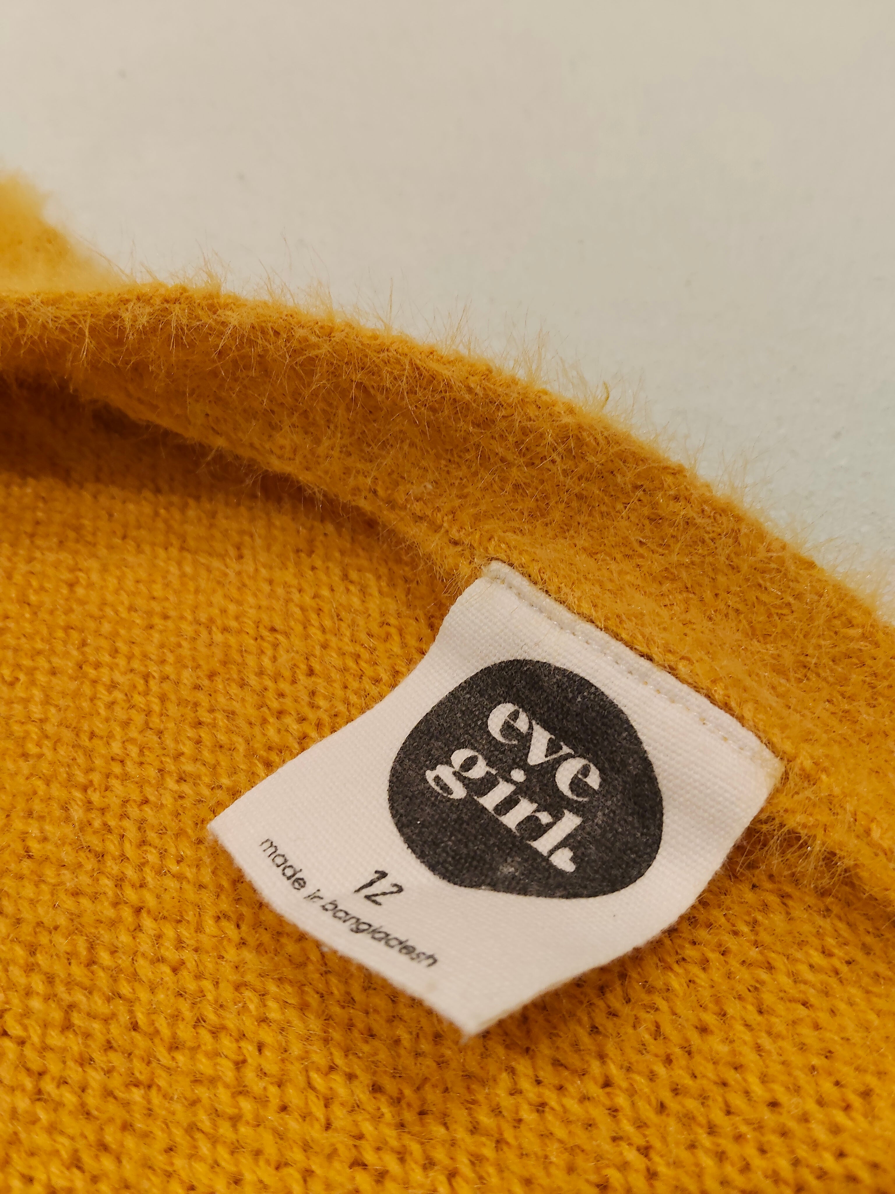 EVE GIRL long cardigan size 12 girls yellow