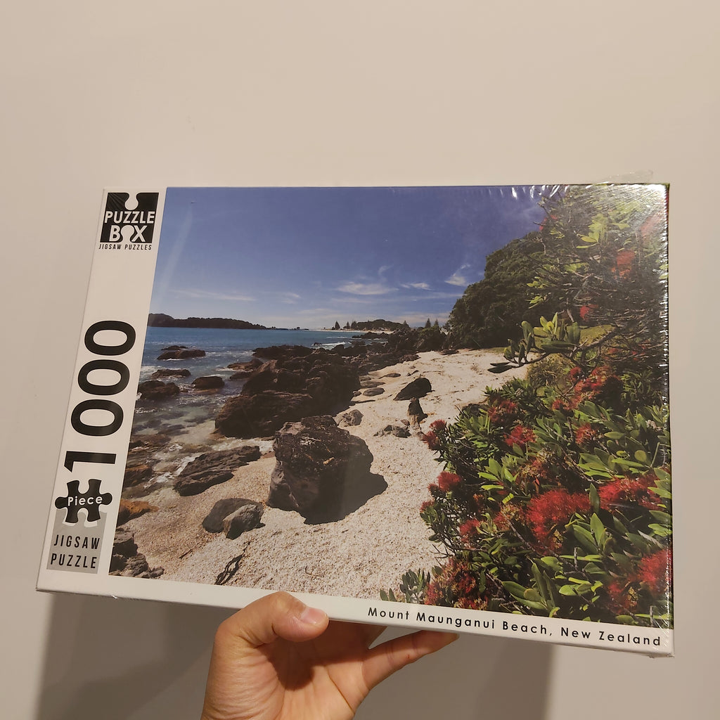 NEW Puzzle Box 1000 Piece Jigsaw Puzzle - Mount Maunganui Beach, New Zealand. 
