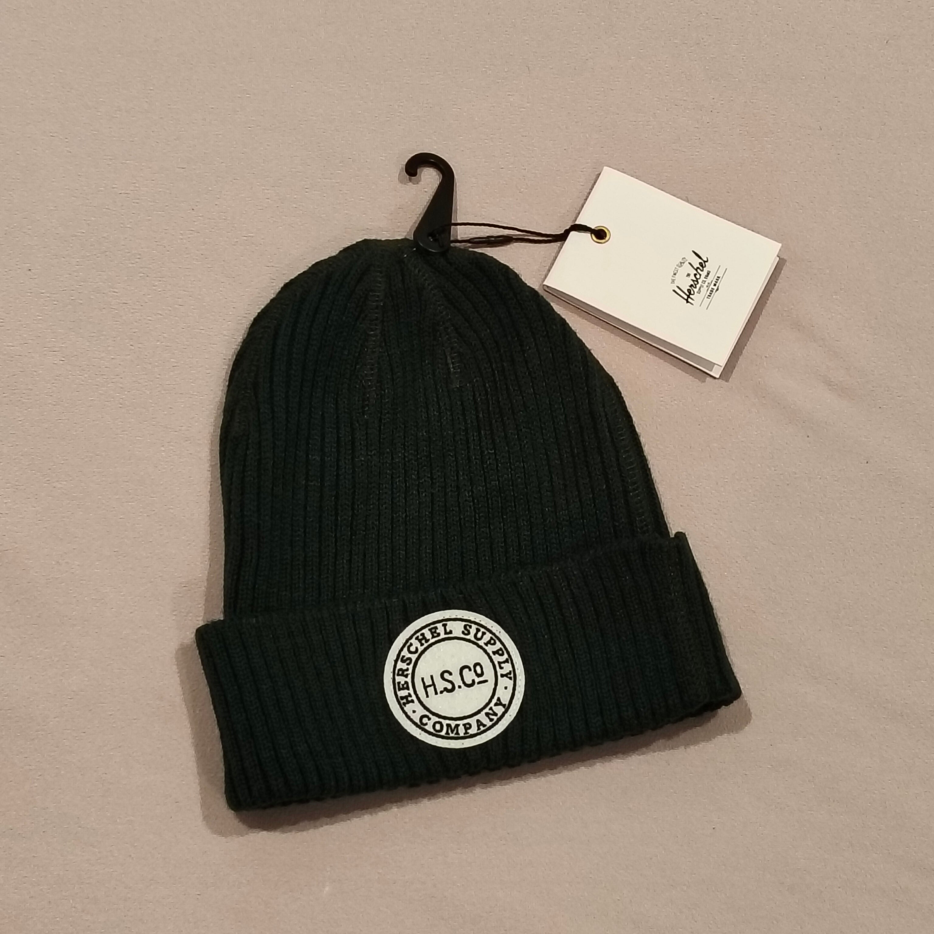 NEW Herschel Kitted Beanie Forest Green