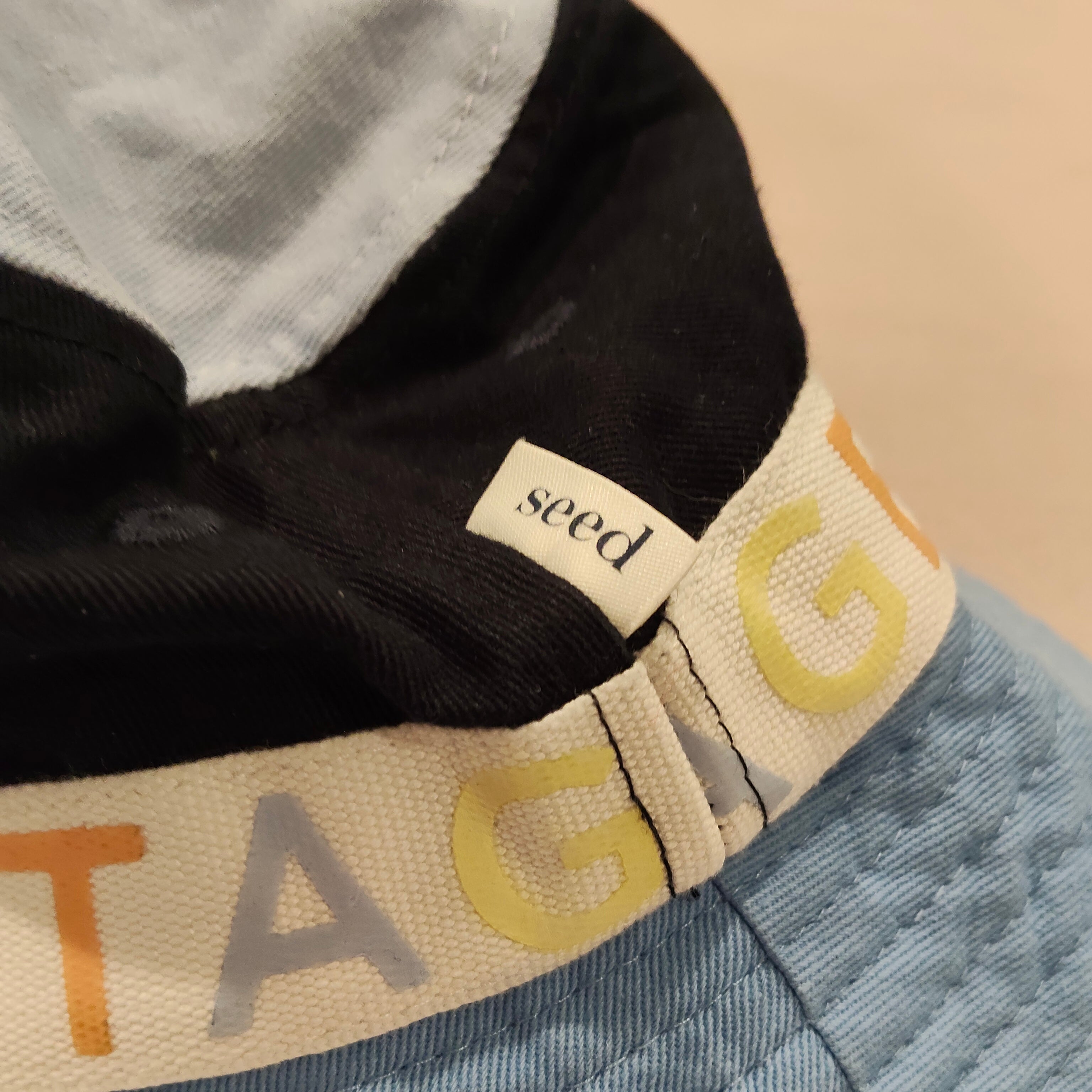 New SEED sun hat size S-M kids 3-6yrs (51-52cm)